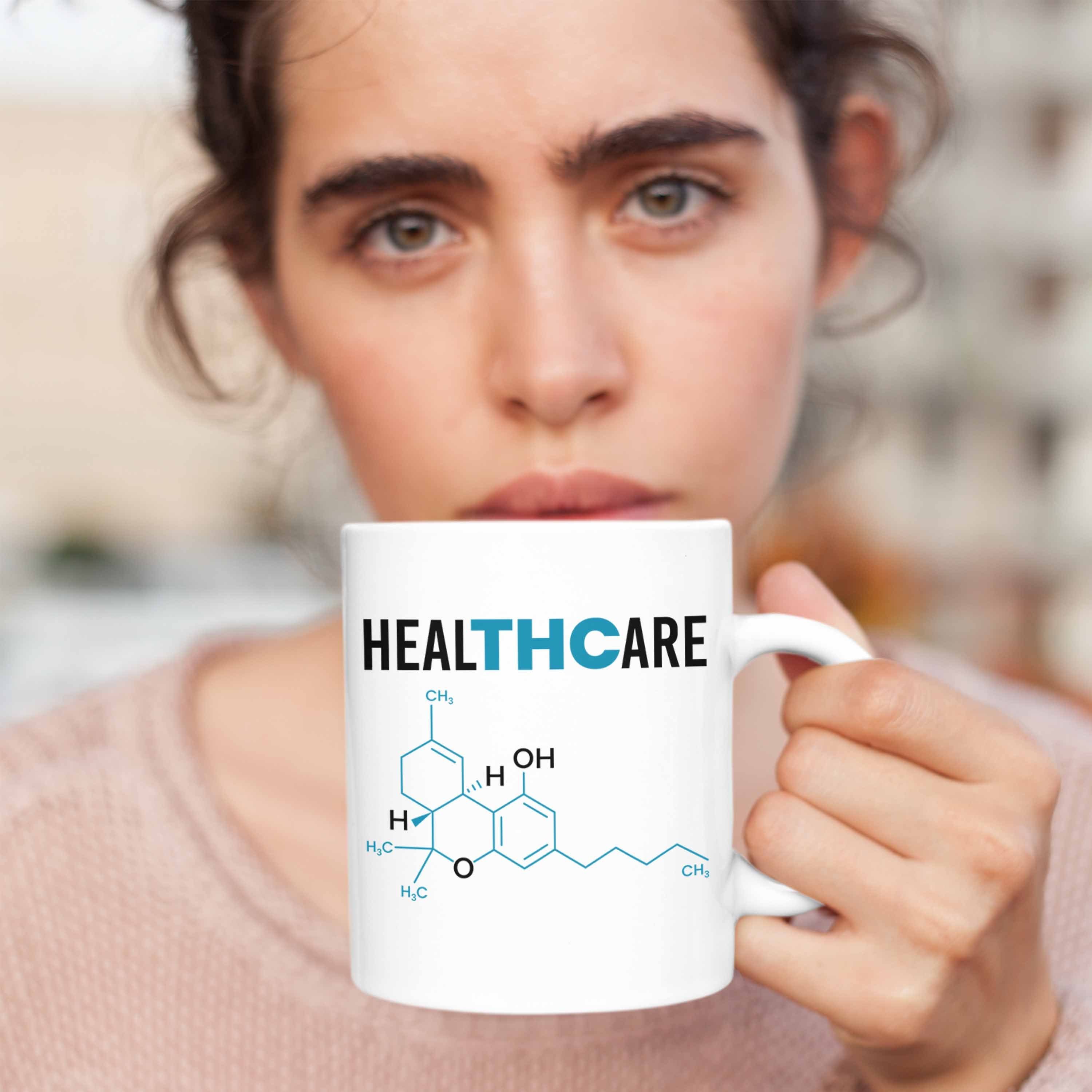 Weiss Tasse Tasse Cannabis-Liebhaber Healthcare" "THC Trendation - THC