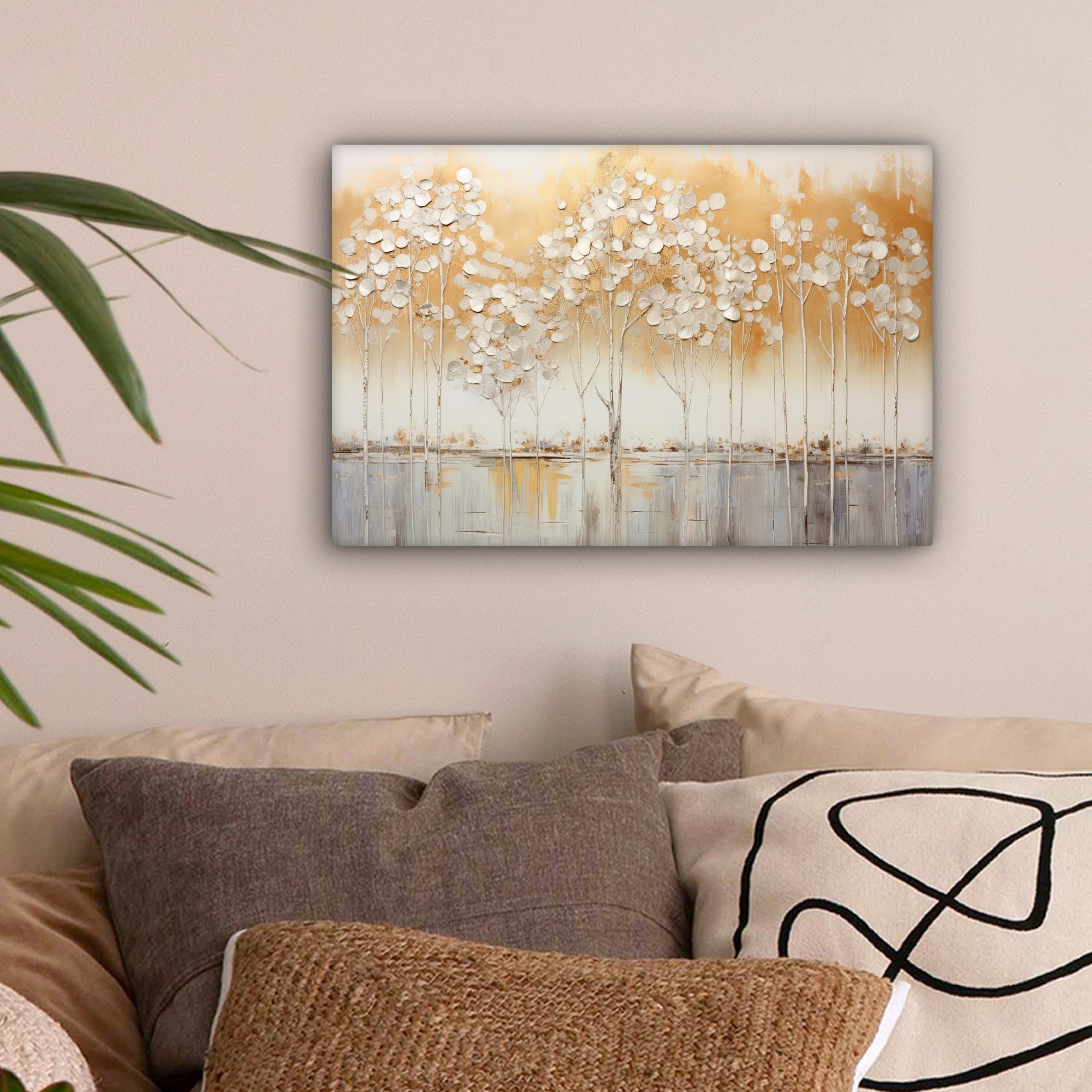 OneMillionCanvasses® Leinwandbild Bäume - Kunst - günstig online kaufen