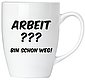 BRUBAKER Tasse »Motivtassen "ARBEIT IST ..." und "ARBEIT ???..."«, Keramik, 2er-Set Kaffeebecher in Geschenkpackung mit Grußkarte, Kaffeetassen Geschenkset Büro, Tassen mit Spruch lustig, Bild 5