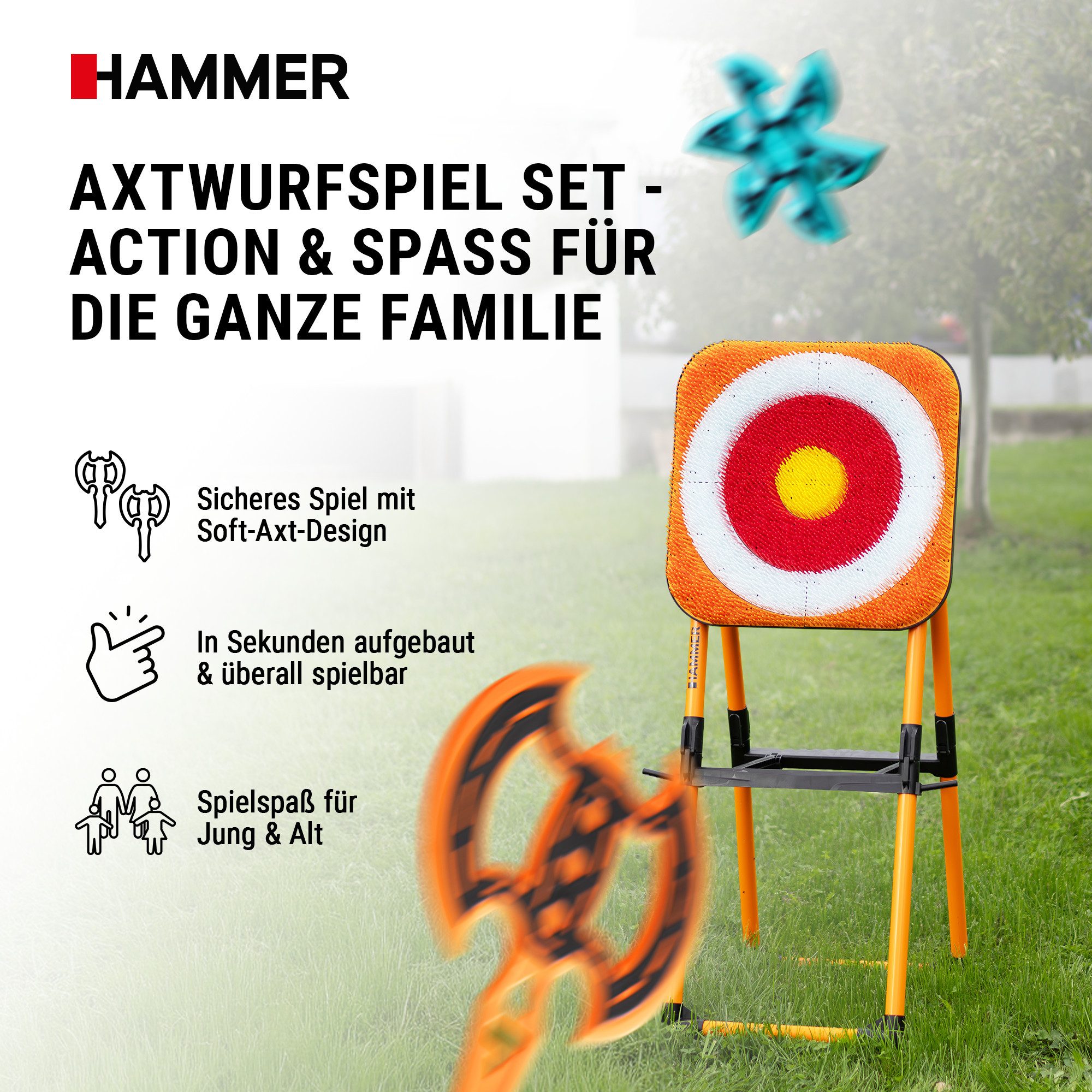 Hammer Dartscheibe Wurfspiel Ninja Dart
