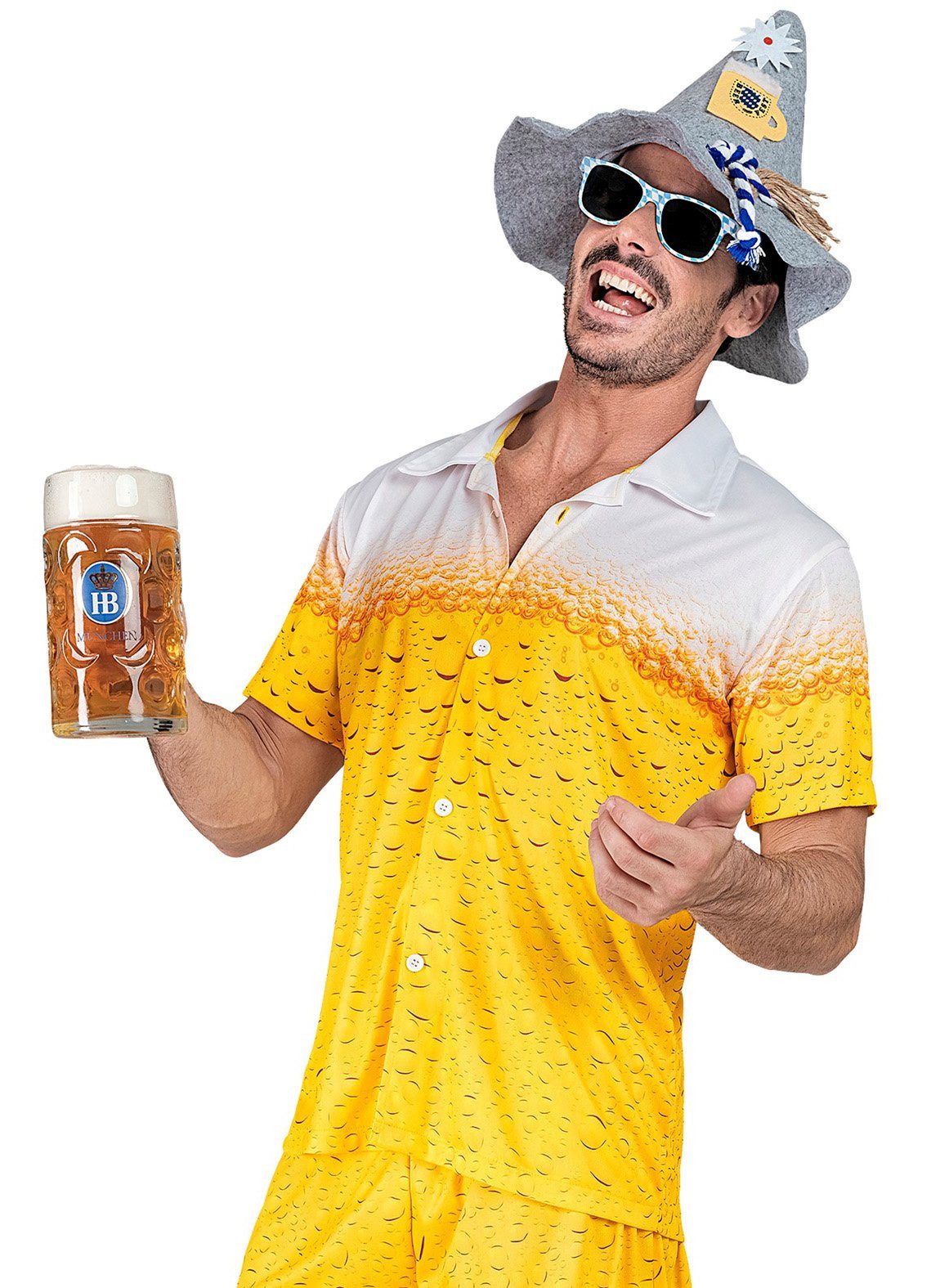 Widdmann Lebensmittel-Kostüm Bier Hemd, Das richtige Shirt für Leute mit bierseligem Humor