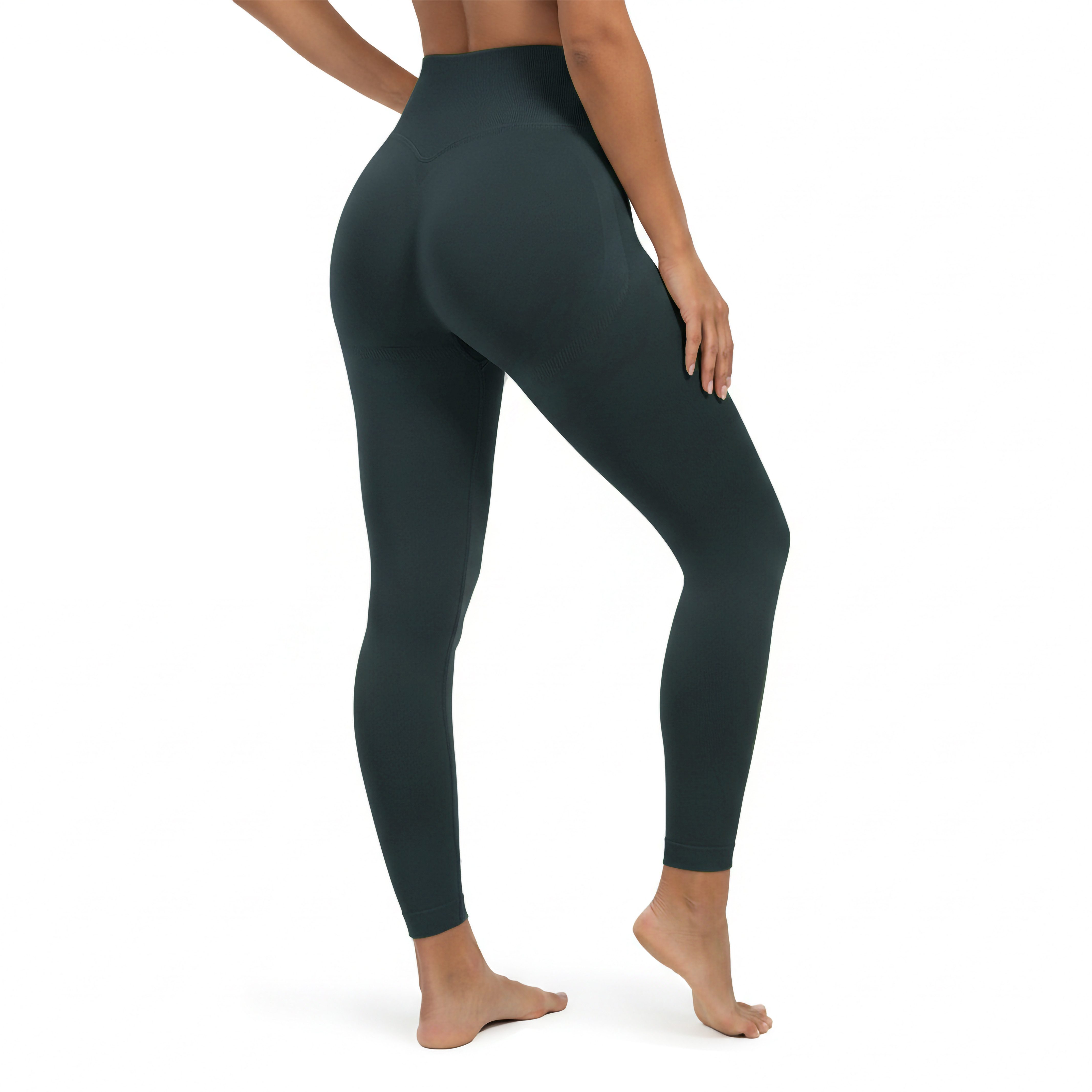 Smilodox Leggings Elin, Butt Lift Sporthose, Highwaist V-Shape Gym Leggings Shaped Fit Squatproof Seamless Trainingshose Sport Yoga Alltag