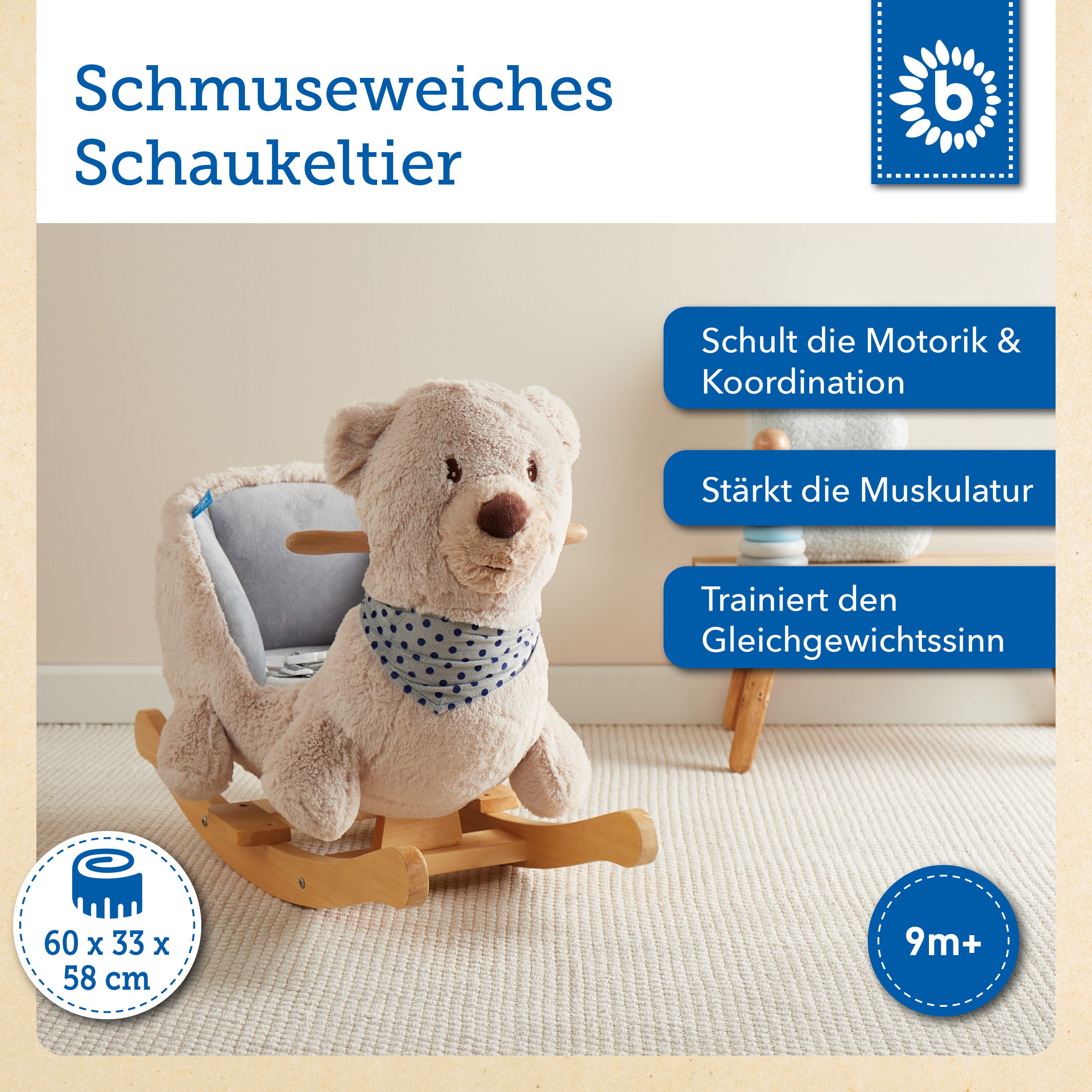 BIECO Schaukelpferd Bieco Plüsch Schaukeltier Bär günstig online kaufen
