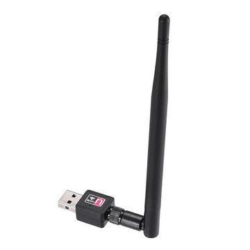 Retoo WLAN-Stick AC WLAN Stick WIFI Dongle USB Stick Wireless WiFi Adapter Schwarz, Kabellosigkeit, Kompatibilität, Mobilität, Frequenz: 2,4 GHz
