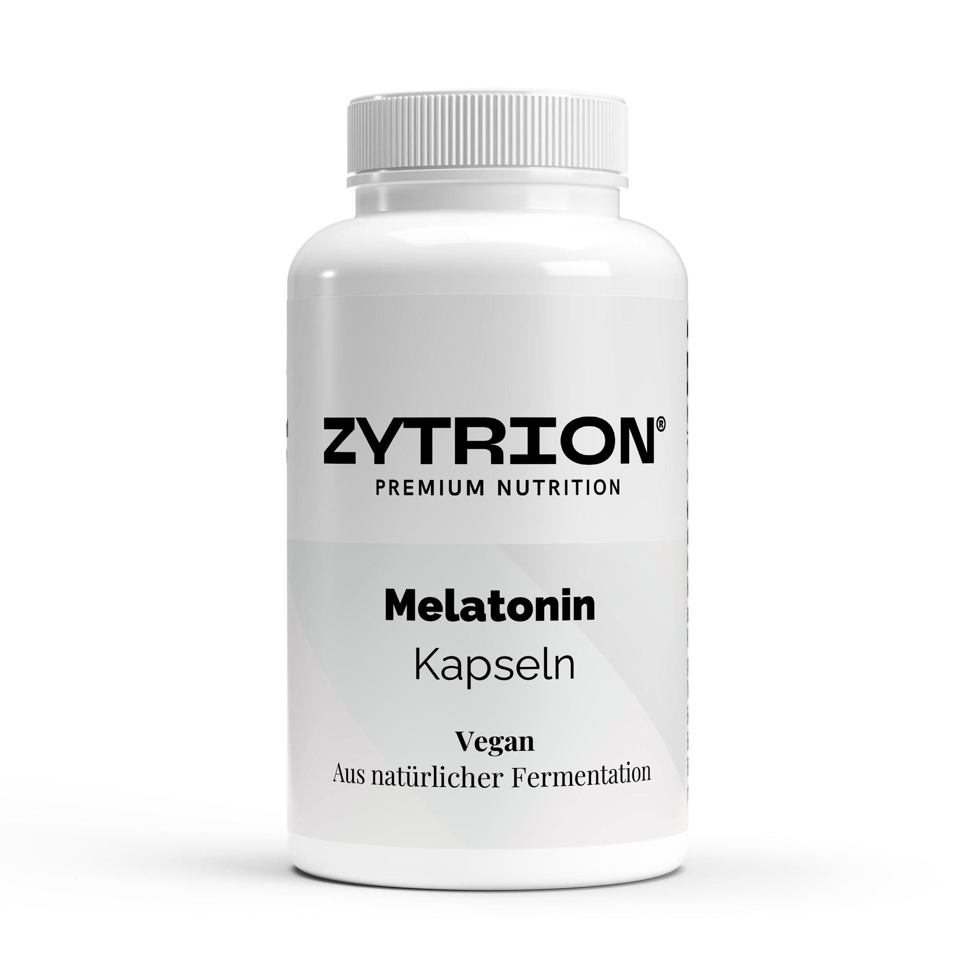 ZYTRION Melatonin Vegan, 1 mg, aus Fermentation - 75 Stück Kapseln, 75 St., 19 g, Vegane Kapselform für eine pflanzliche Ergänzung
