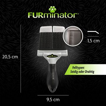 FURminator Zupfbürste Furminator Slicker Brush L Soft, für Hunde und Katzen mit seidigem oder drahtigem Fell