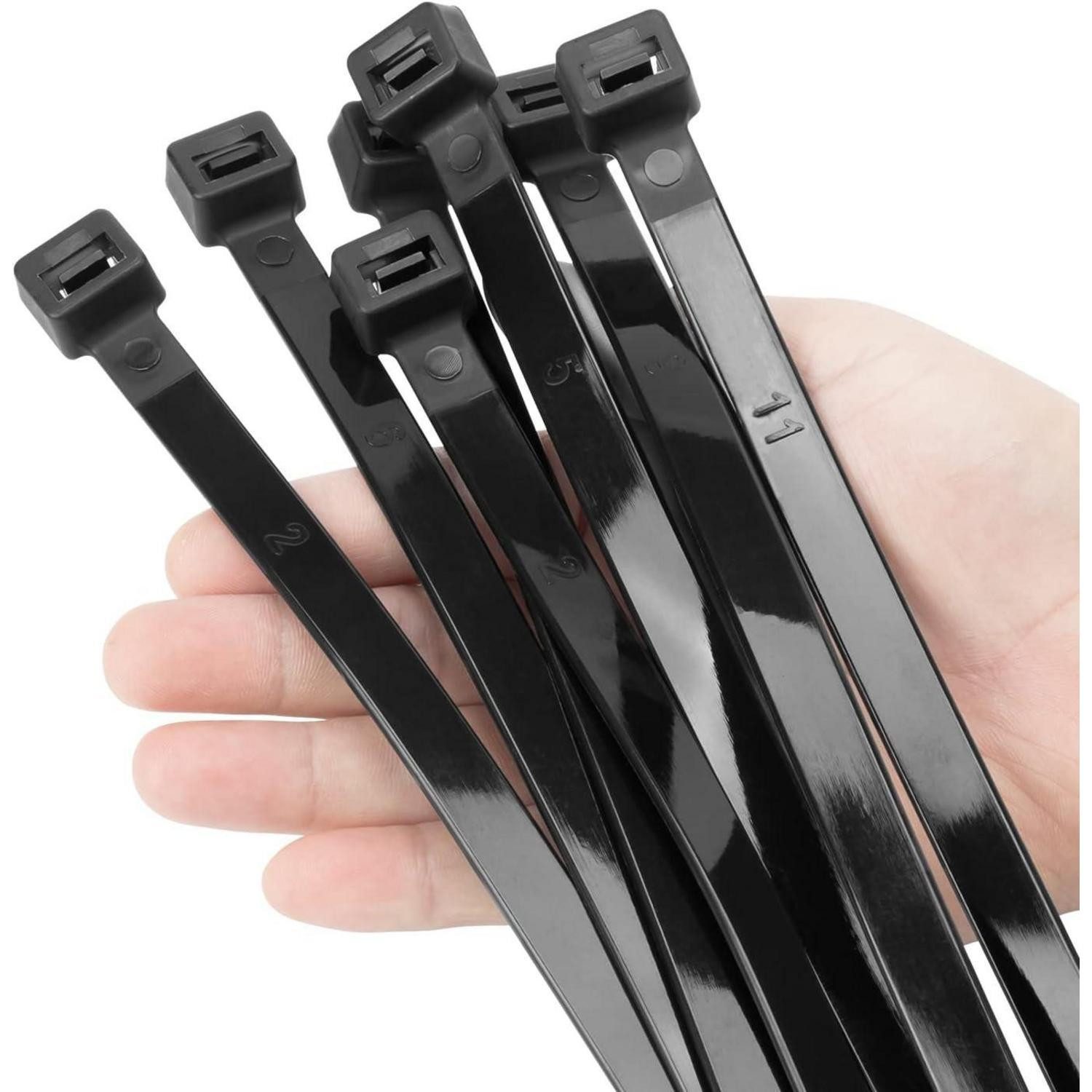 LuxusKollektion Kabelbinder Kabelbinder Lang 300mm 12mm 114KG 80 Stück UV 300mm x 12mm Schwarze