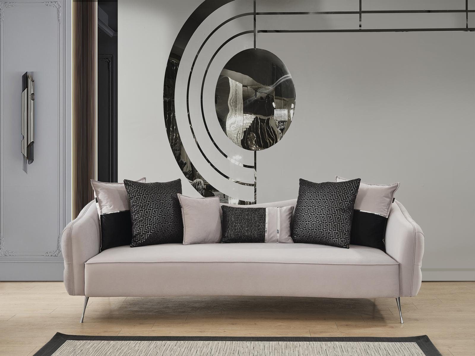 JVmoebel 3-Sitzer Sofa 3 Sitzer Couch Moderne Luxus Polster Wohnzimmer Textil neu