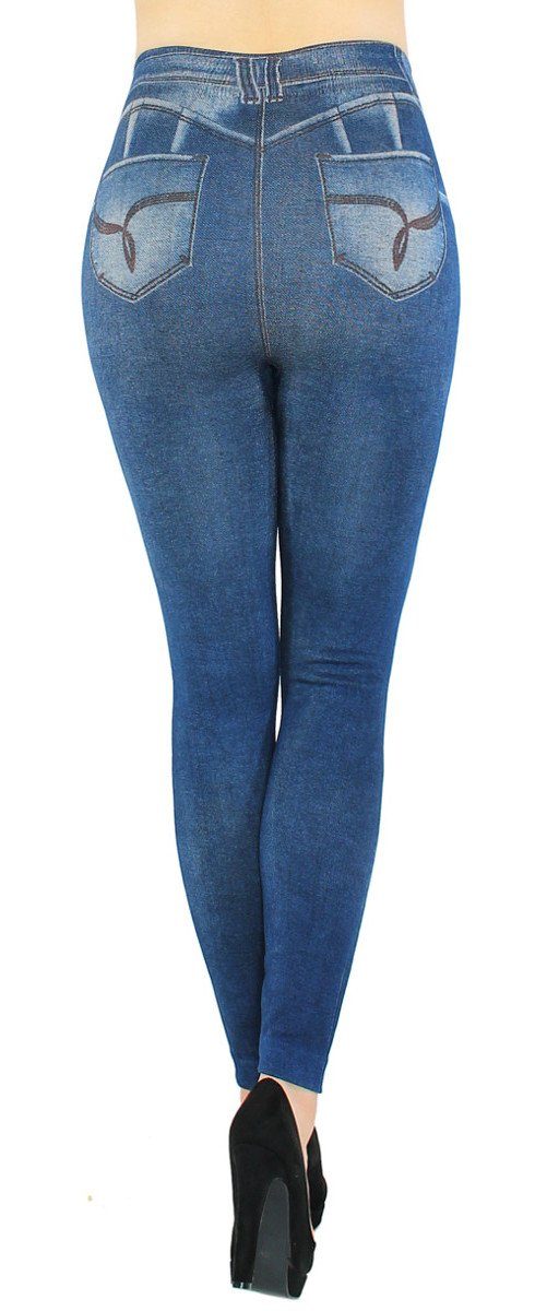 dy_mode Thermoleggings Thermo Leggings Damen Jeggings Gefüttert Jeans-Optik günstig online kaufen