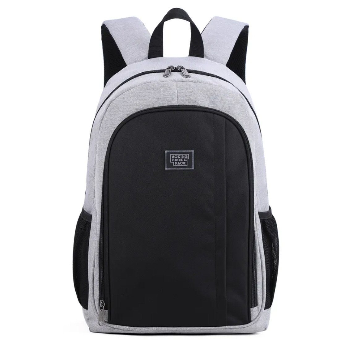 Rucksack Reiserucksack Freizeit Sport Cityrucksack Schule Uni Aoking Freizeitrucksack (Tabletfach) Reise Schulrucksack Sportrucksack (hellgrau/schwarz), Rucksack Arbeit