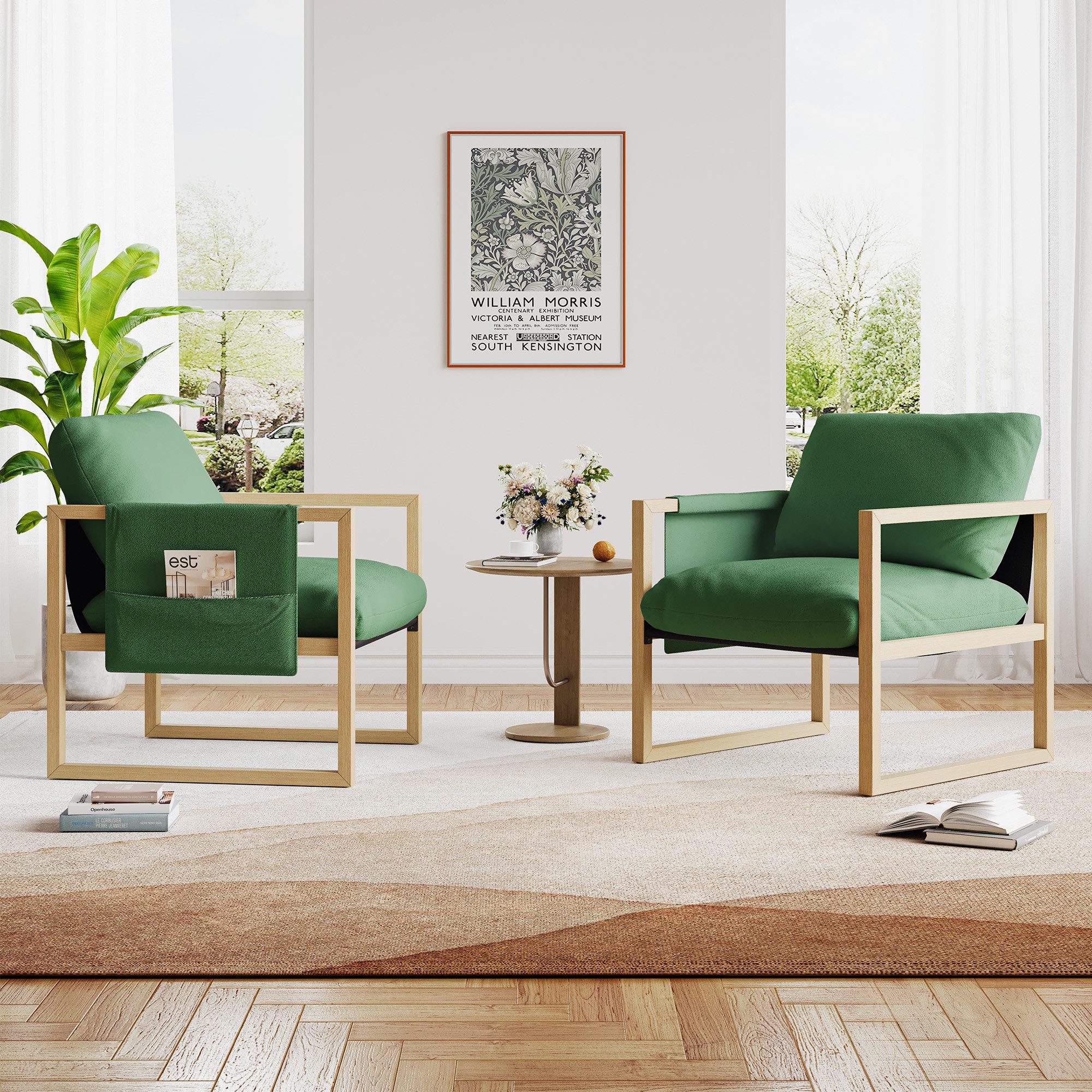 ToteBox Loungesessel Modern Loungesessel Holz Lambswool für Wohnzimmer Schl günstig online kaufen