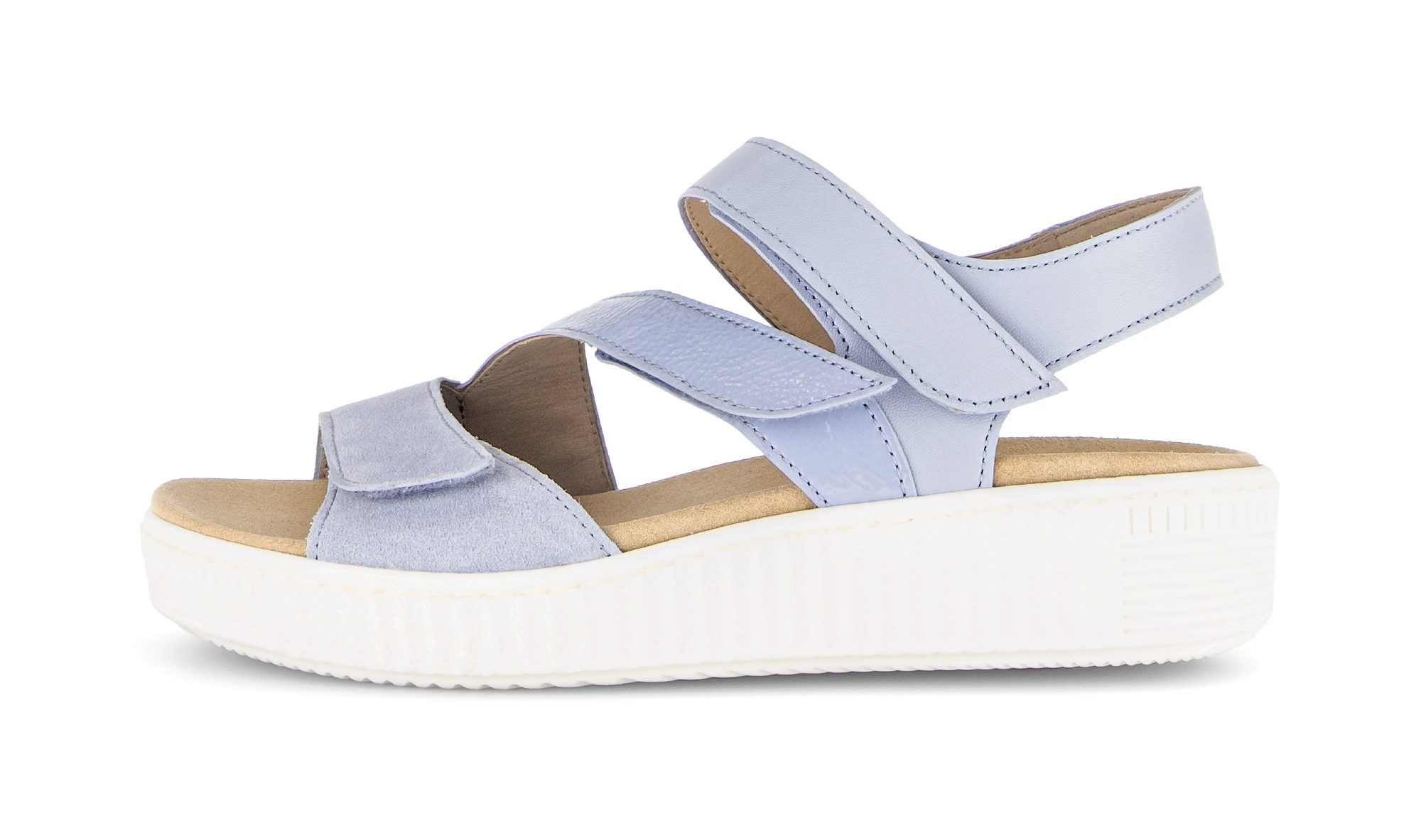 Gabor Riemchensandale Plateau, Bequemschuh, Sandalette, Sommerschuh mit Ziernähten