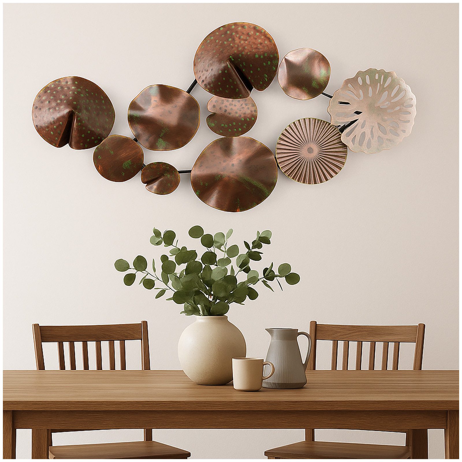 HTI-Line Wanddekoobjekt Wanddeko Seerose (1 St), Wandbild abstrakt