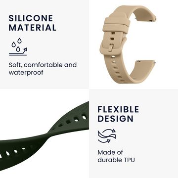 kwmobile Uhrenarmband 2x Sportarmband für Garmin vivomove 3S / vivoactive 4S, Armband TPU Silikon Set Fitnesstracker
