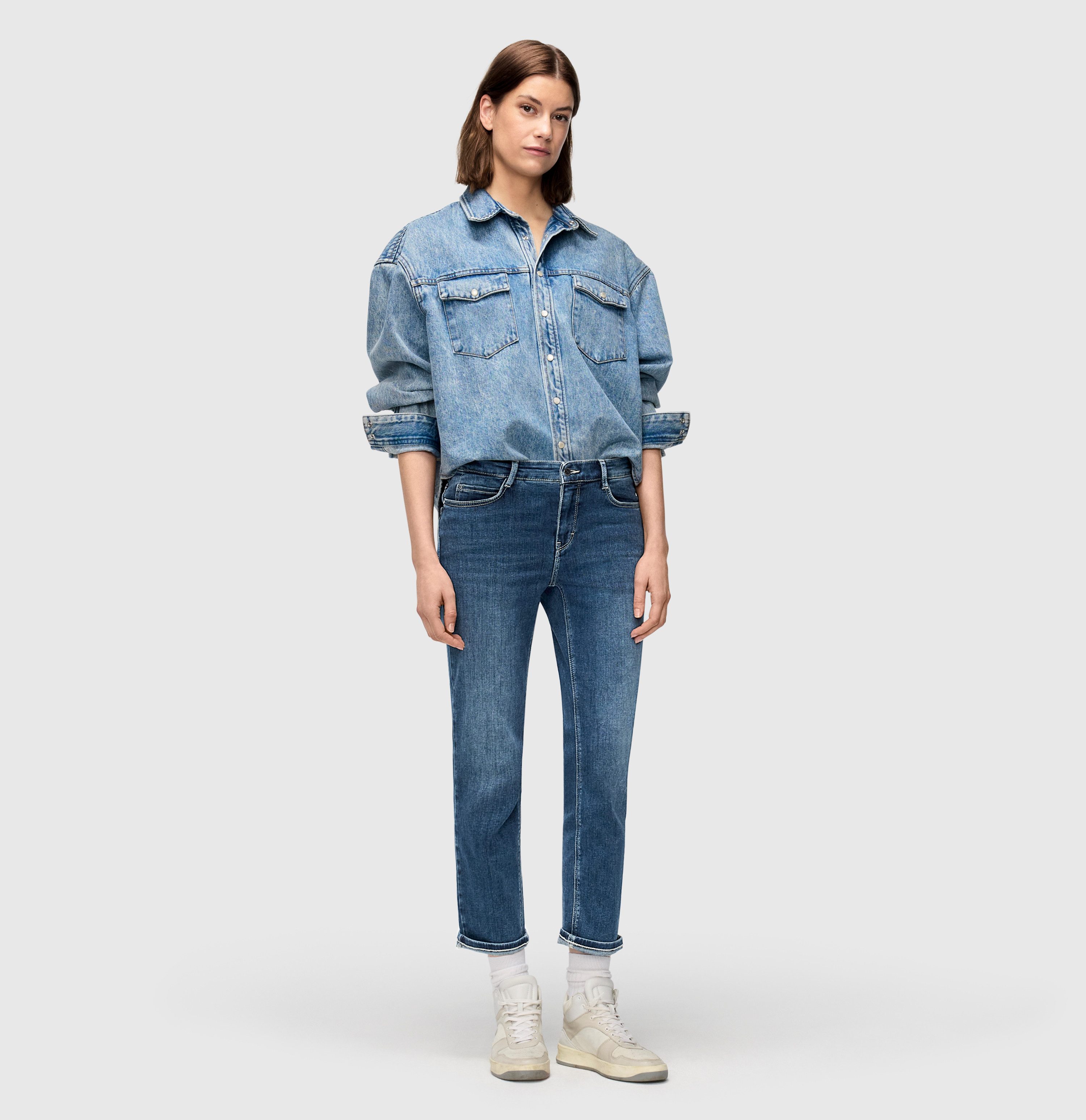 MAC 7/8-Jeans DREAM cropped auth. Innovativer Hyperstretch Denim mit figurformendem Shaping-Effekt