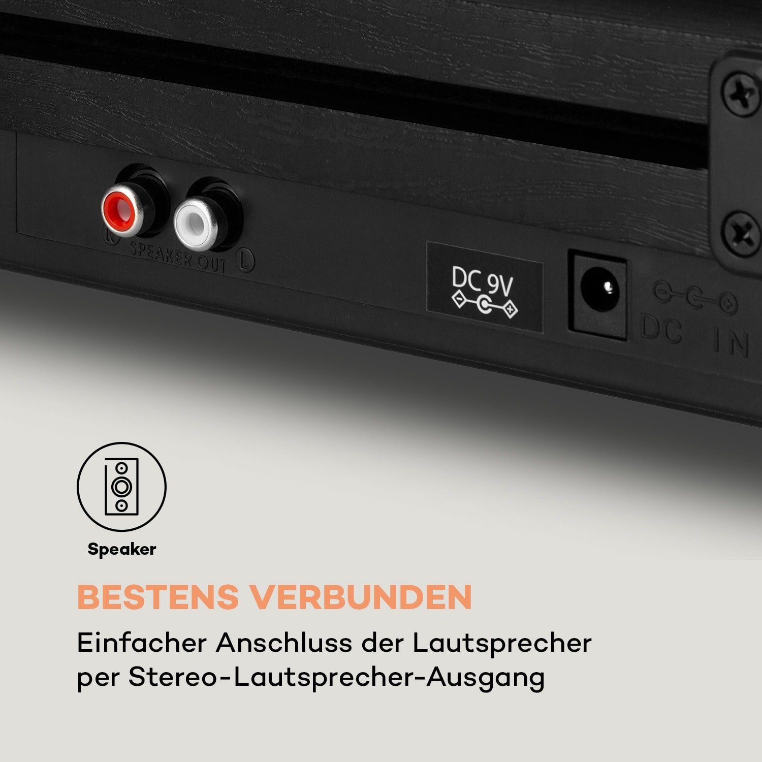 Auna TT-Play PLUS Plattenspieler (Riemenantrieb, Lautsprecher Bluetooth, Vinyl Plattenspieler) Schallplattenspieler mit