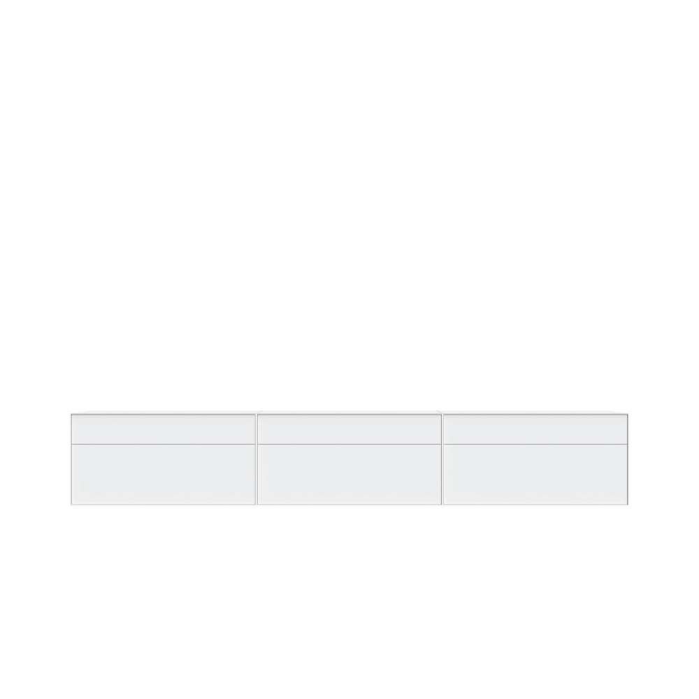 LeGer Home by Lena Gercke Lowboard Essentials, TV-Board, TV-Kommode, TV-Schrank, TV-Möbel (3 St), Breite: 333 cm, UV lackiert, Push-to-open-Funktion