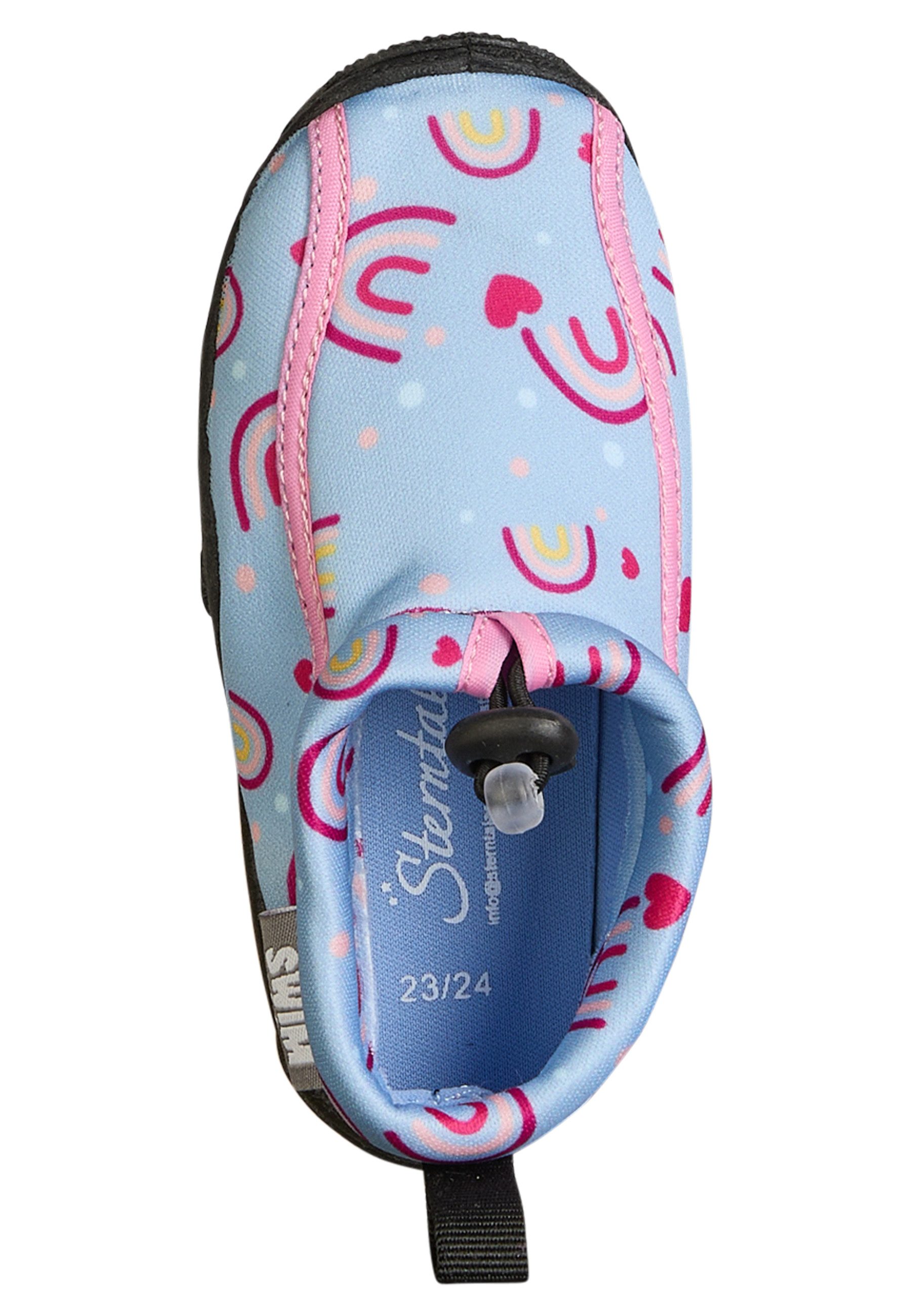 Sterntaler® Badeschuhe Regenbogen Badeschuh (1-tlg) Badeschuhe mit Regenbogen, Kordelstopper & rutschfester Sohle