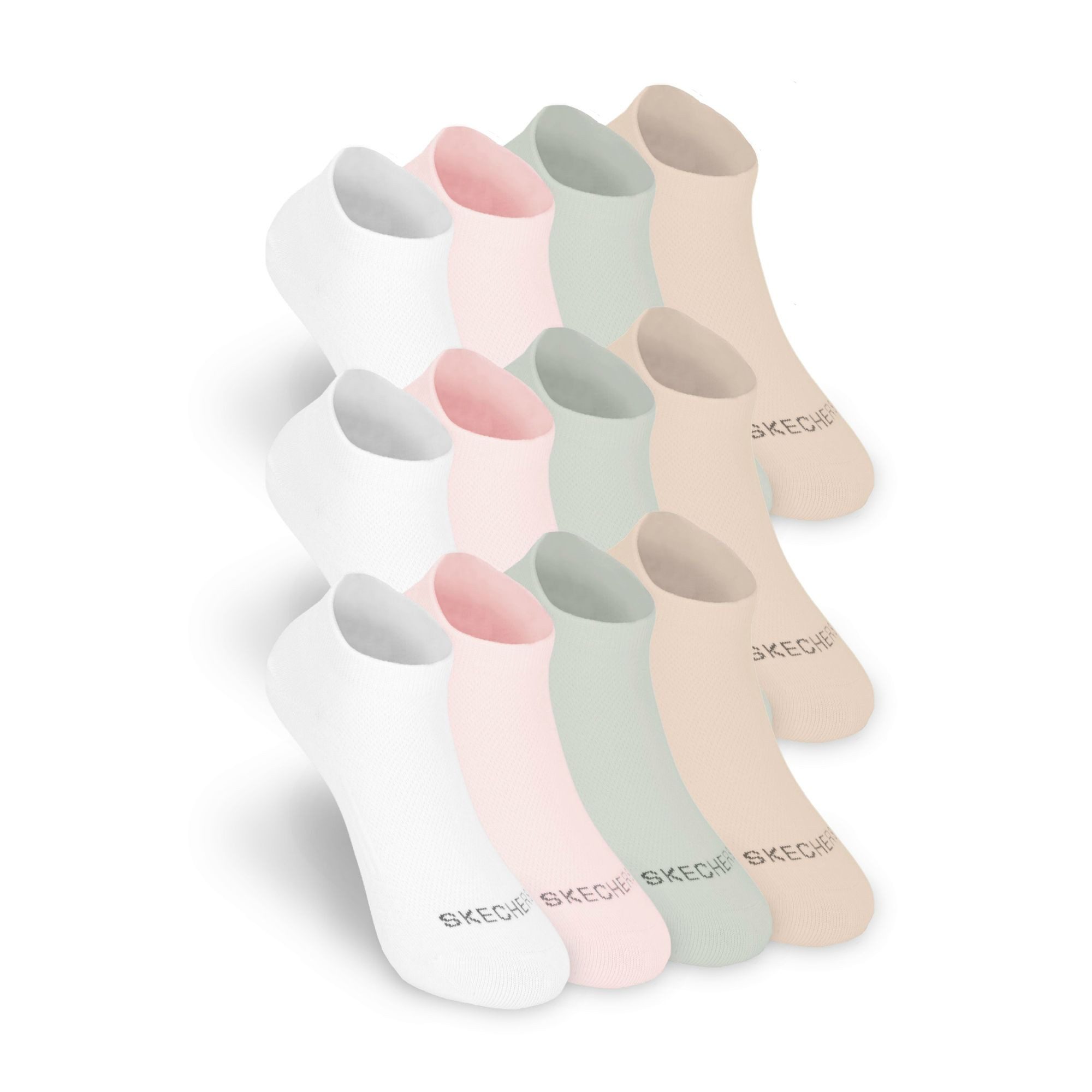 Skechers Socken Damen - Atmungsaktiv und komfortabel - Performance für den Tag Mesh-Belüftung für optimale Luftzirkulation - Weicher Bund