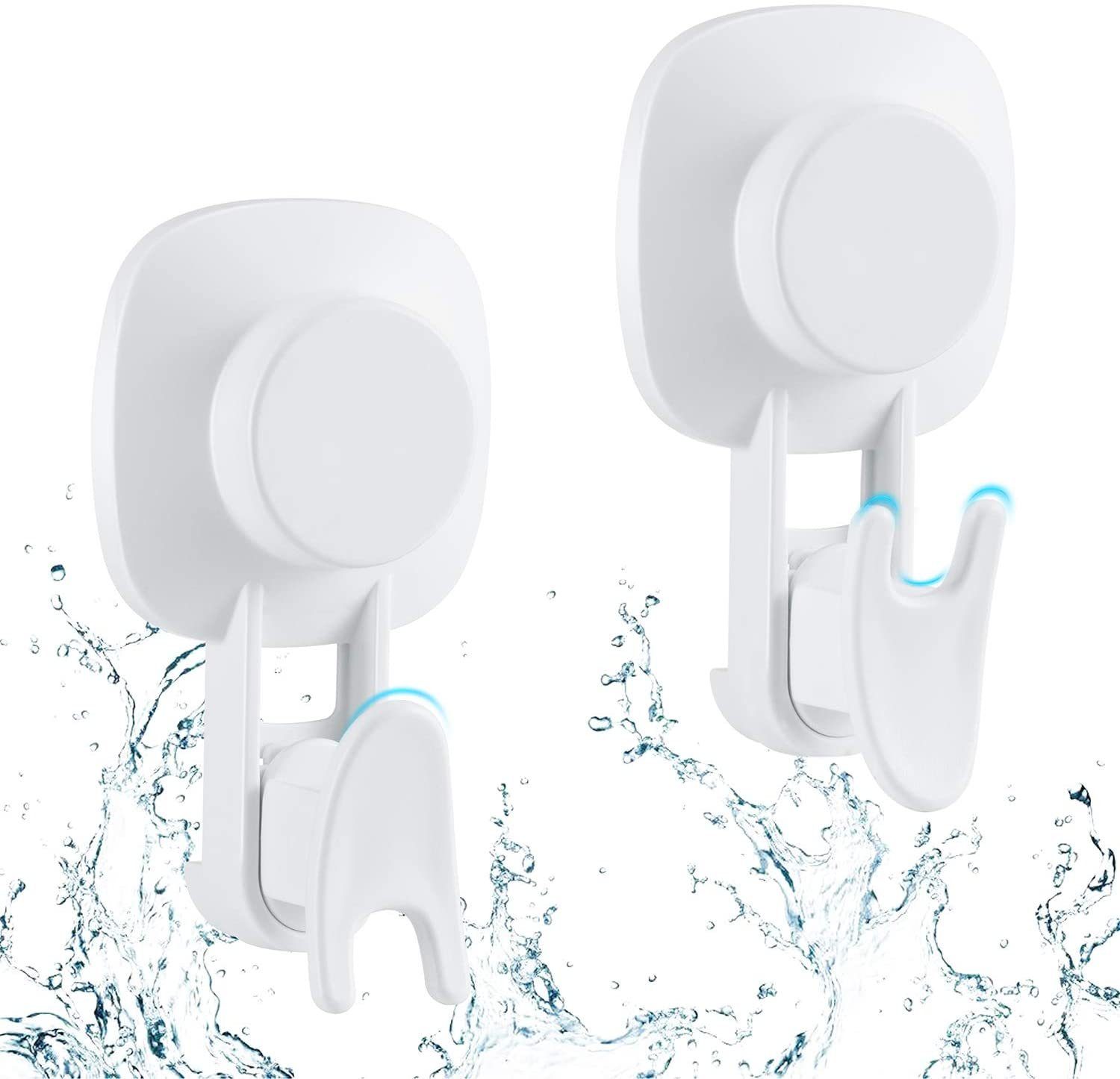 Elegear Wandhaken SIMPLE Saugnapfhaken Ohne Bohren, Wand, Glas, Spiegel, Fliesen, poliertes Metall, (4, 2-St), MAX 5KG Stark für Glas Küche Bad