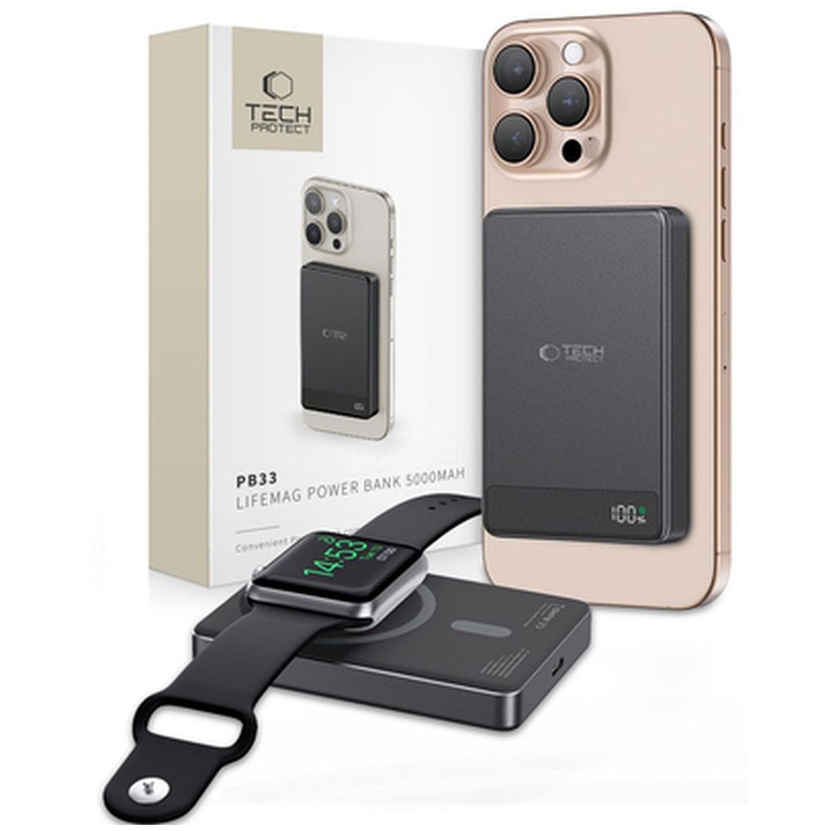 TECH PROTECT Powerbank Tech Protect PB33 LifeMag MagSafe 5000mAH Powerbank