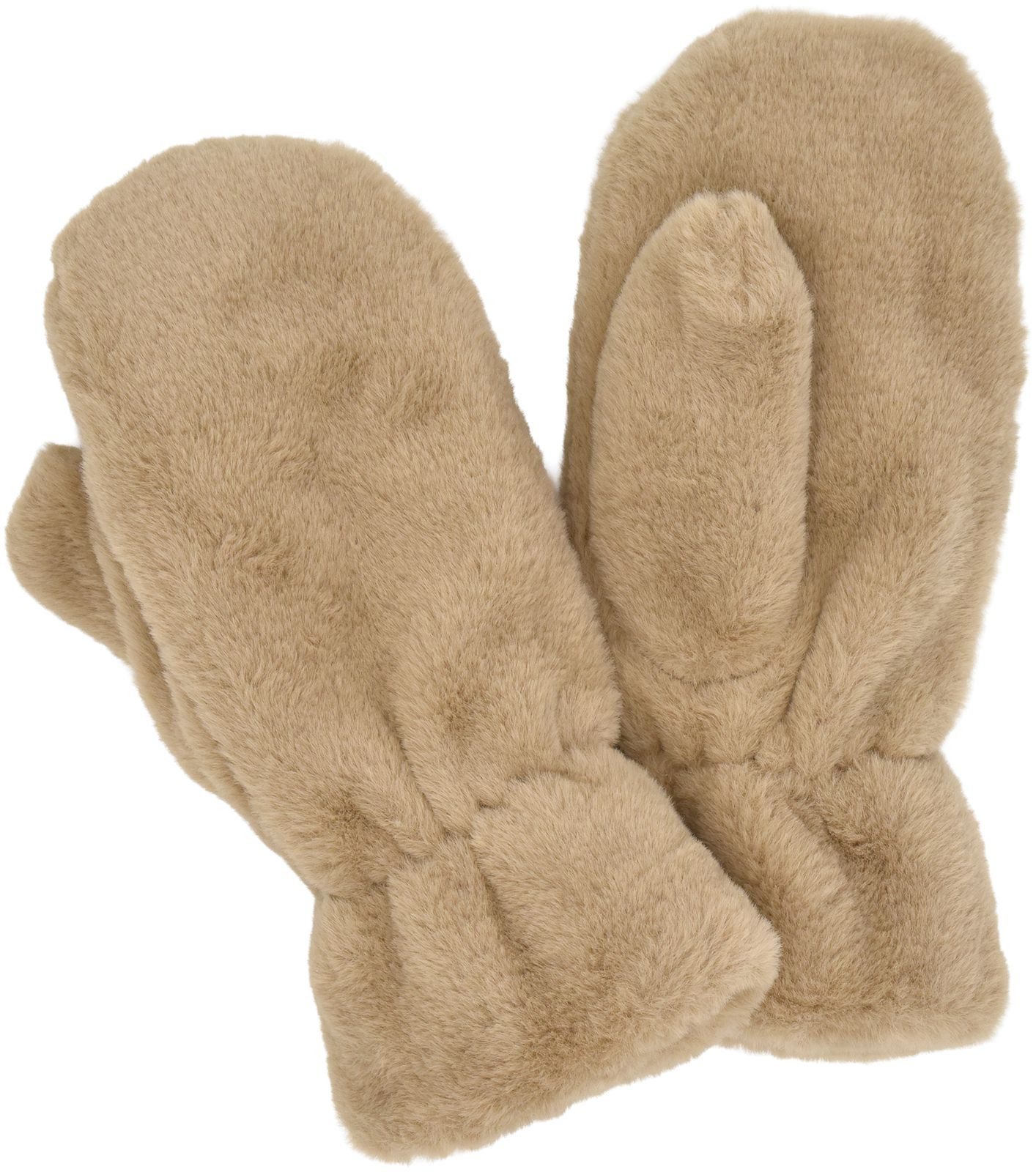 styleBREAKER Fäustlinge Fäustlinge aus Kunstfell Einfarbig günstig online kaufen