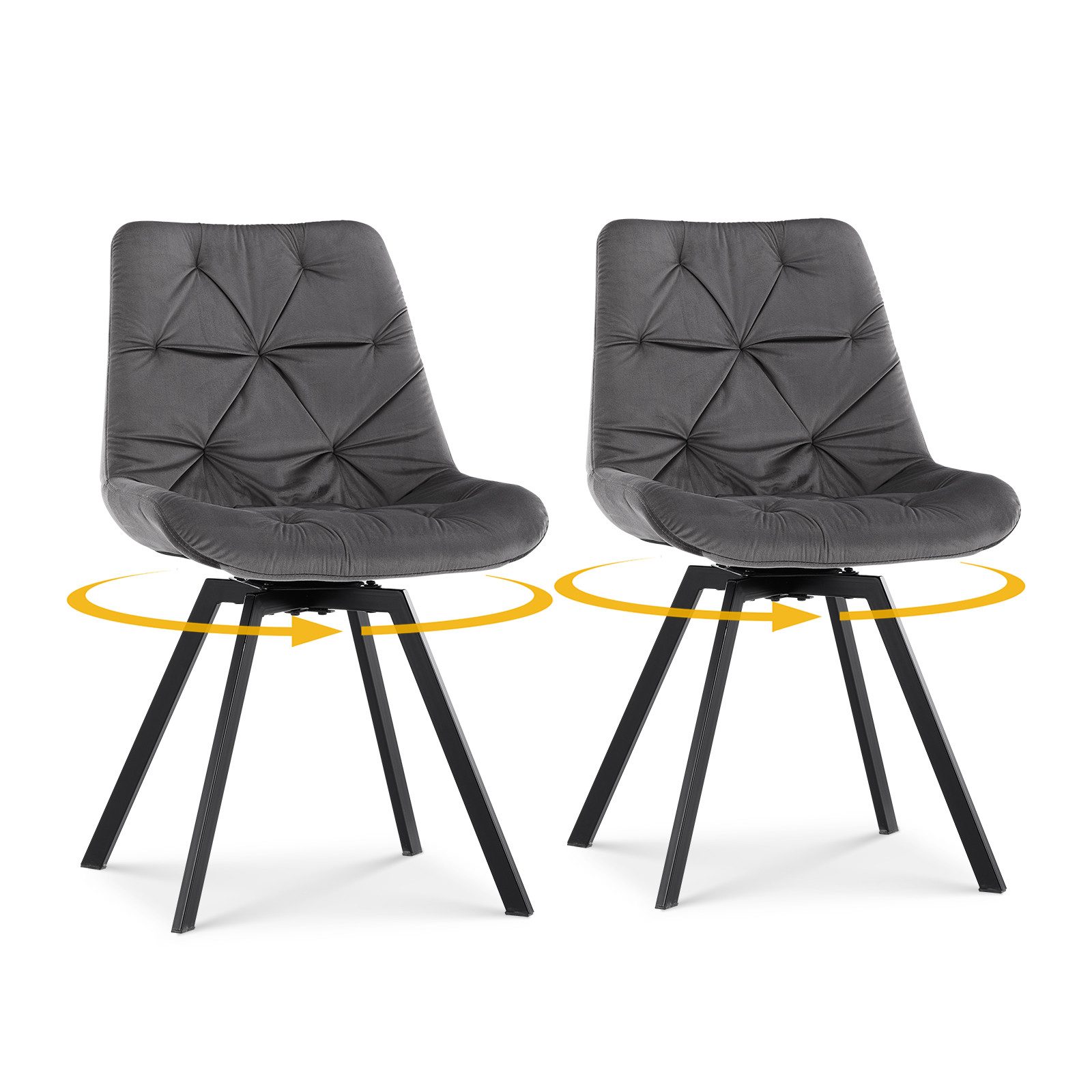 Ofcasa Esszimmerstuhl Samt-Drehstuhl (2er Set, 2 günstig online kaufen