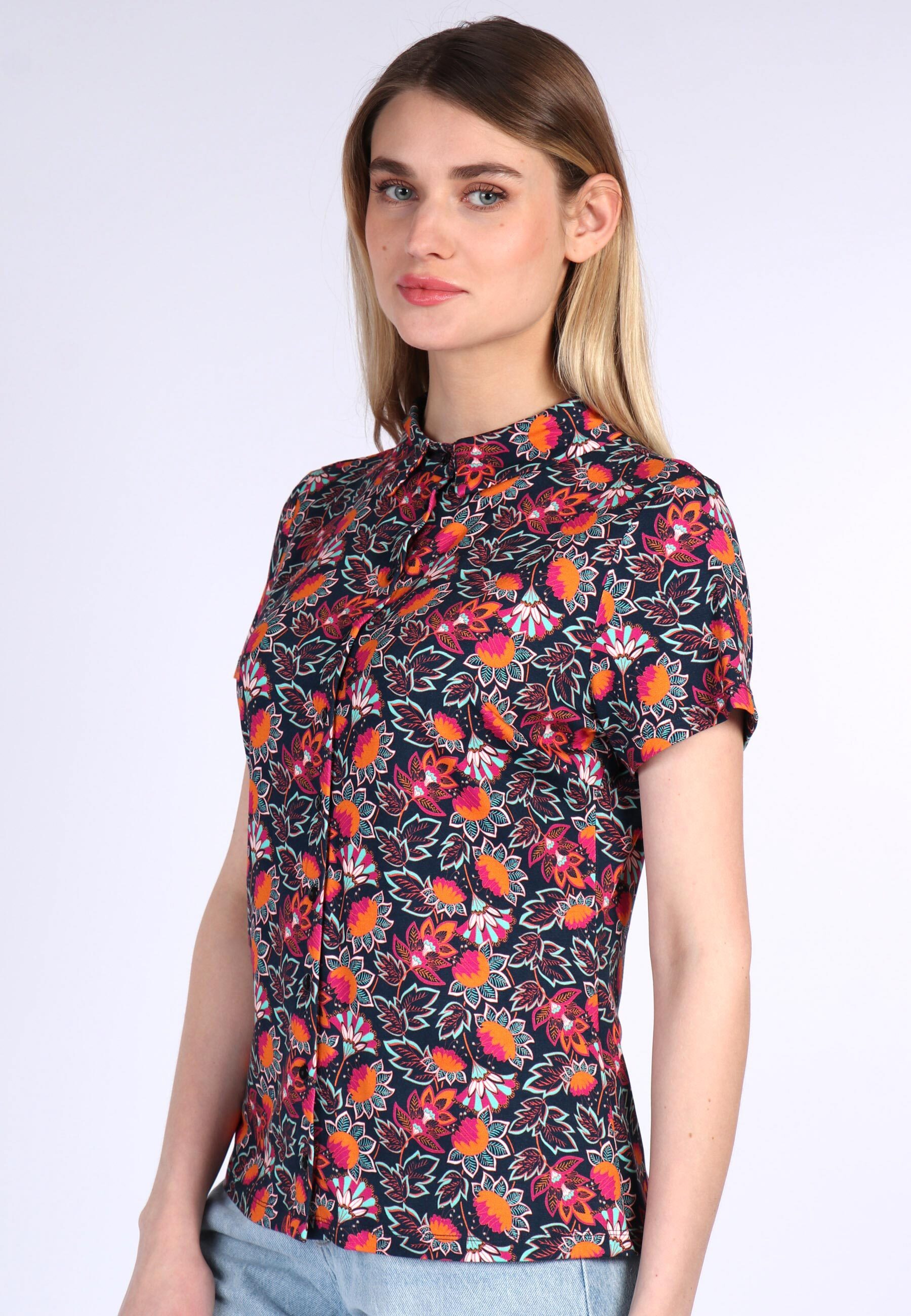 Lykka du Nord Klassische Bluse Cylita oriental flower