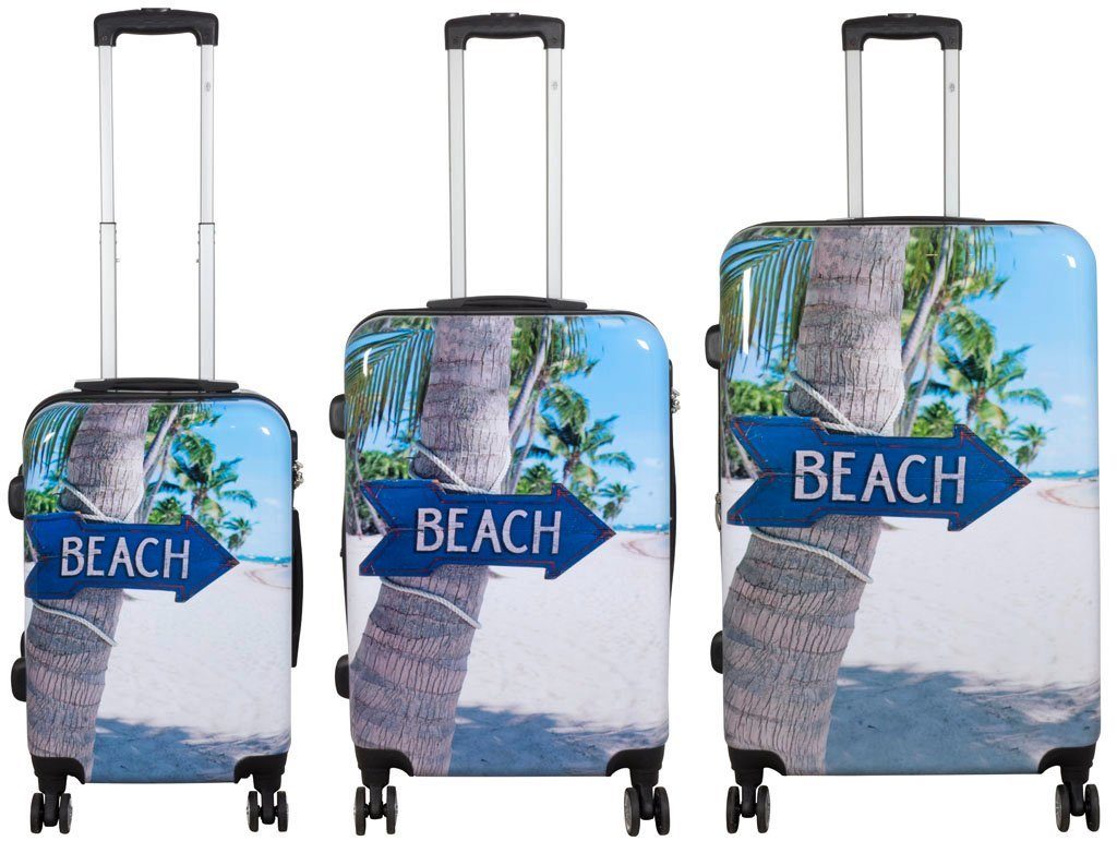 Trendyshop365 Hartschalen-Trolley Beach, bunter Koffer mit günstig online kaufen