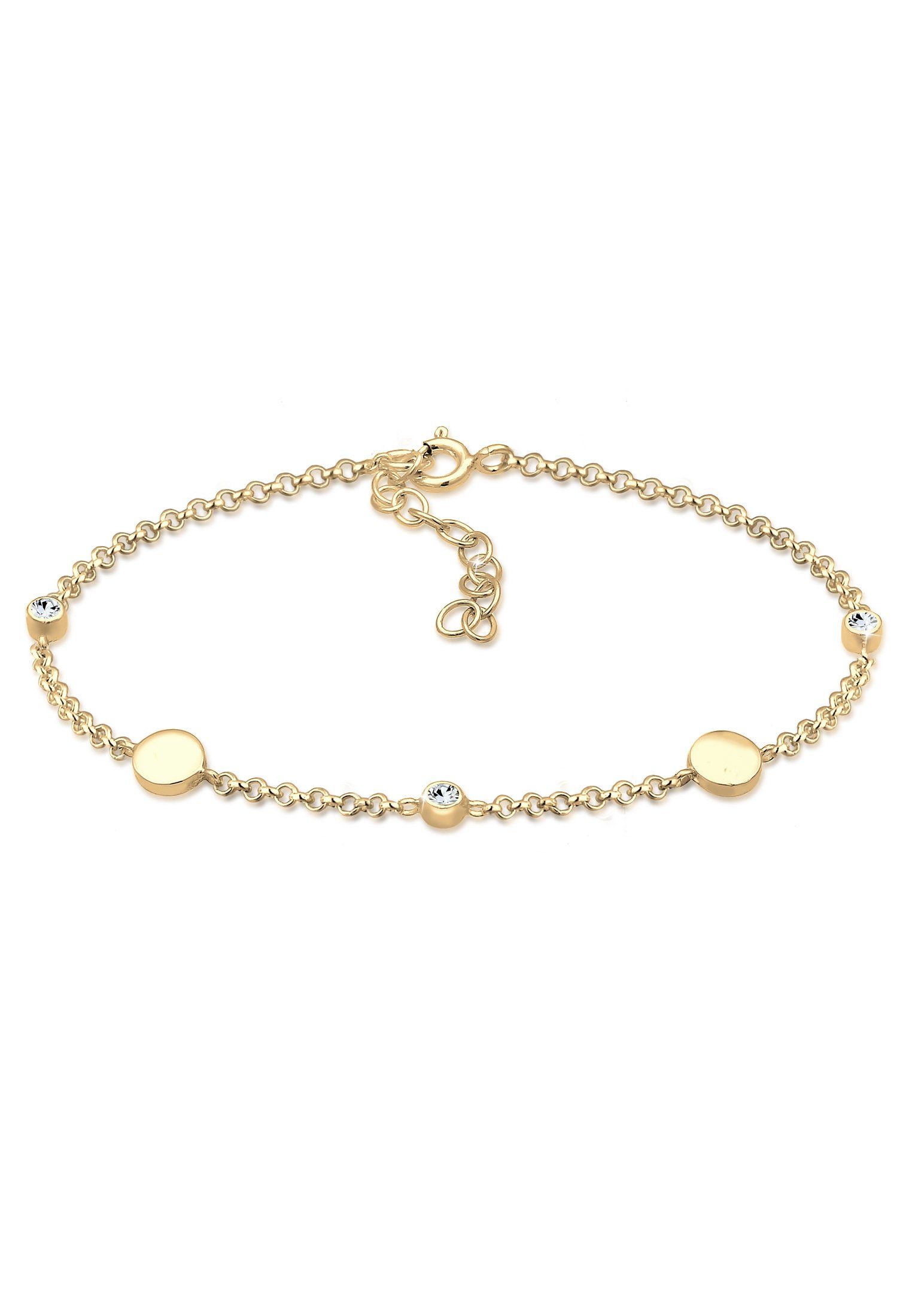 Armband Plättchen mit Kristallen von Swarovski® 925 Sterling Silber