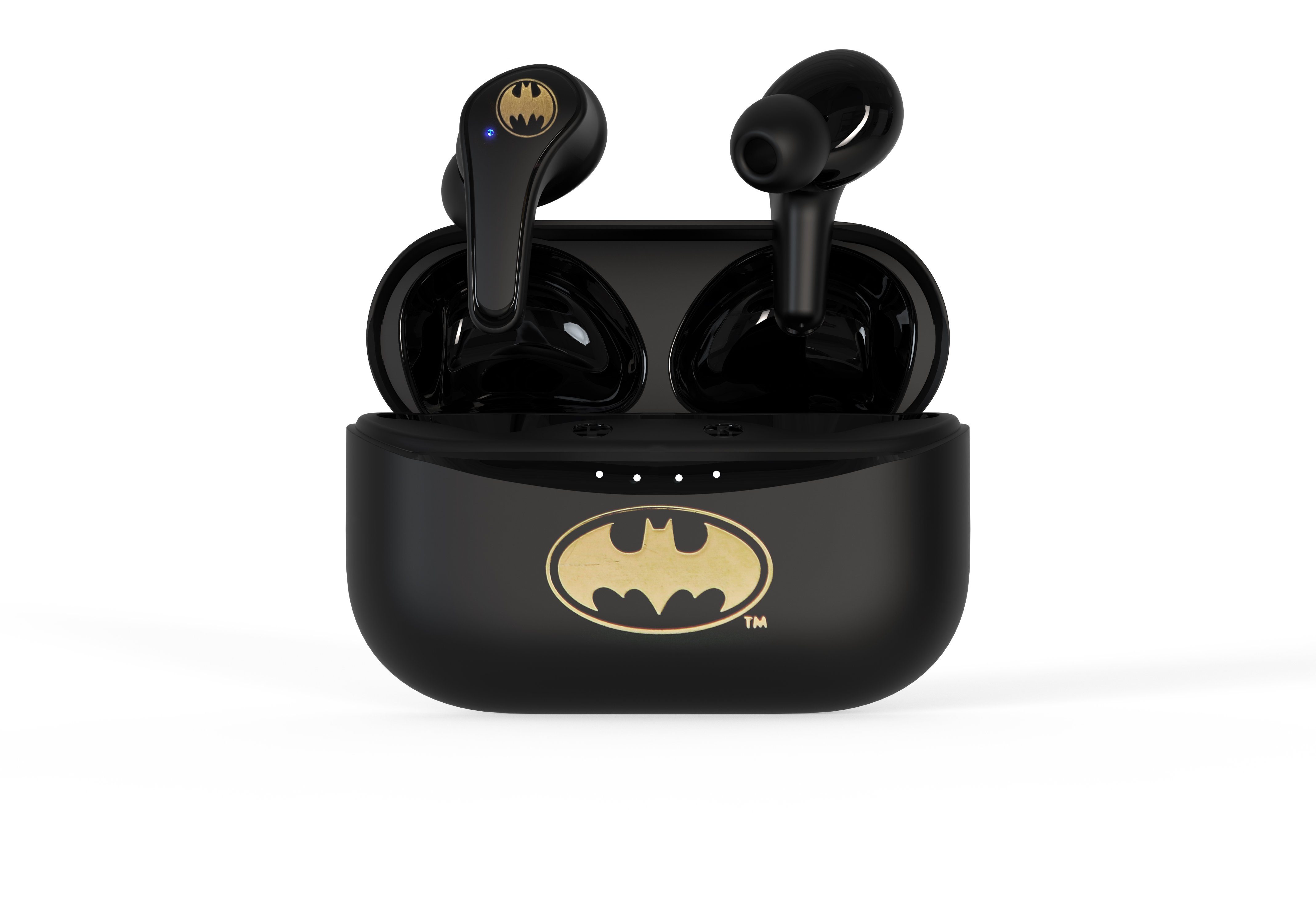 OTL Bluetooth V5.0 Kinder-Kopfhörer Batman mit Ladebox, Schwarz Bluetooth-Kopfhörer (Bluetooth, Leichtes Gewicht, Hochwertiger Klang, True Wireless, Ladebox)