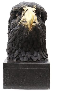 Aubaho Skulptur Bronzeskulptur Adler Büste Bronze Figur Statue im Antik-Stil 33cm