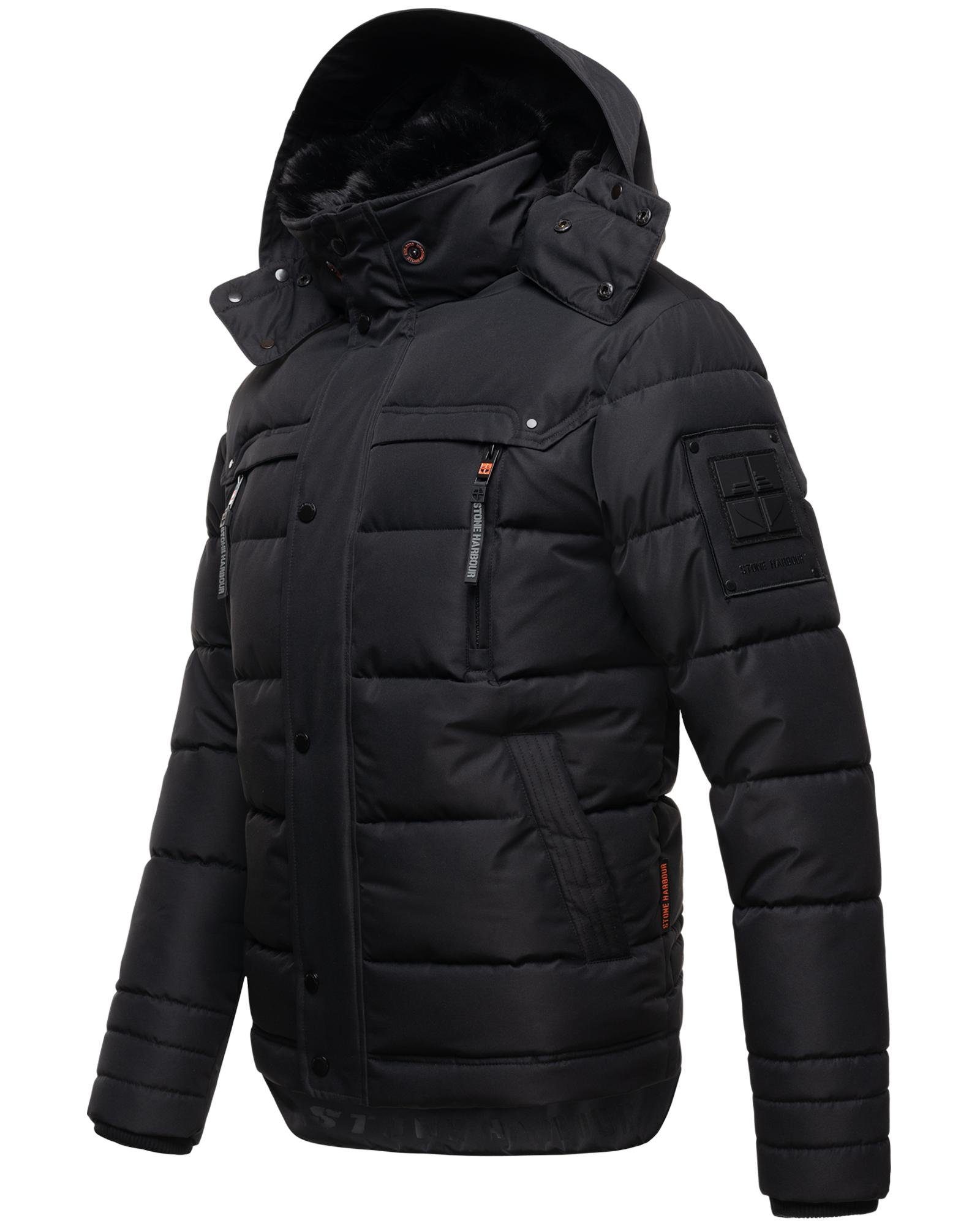 Stone Harbour Steppjacke Witas gesteppte Herren Winterjacke mit abnehmbarer Kapuze