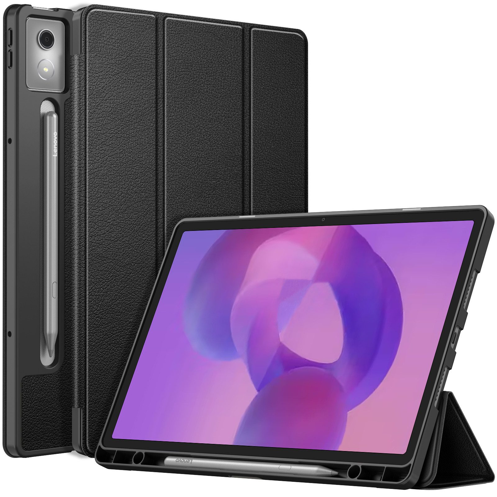 Fintie Tablet-Hülle für Lenovo Idea Tab Pro 12.7 Zoll 2025 (TB-373FU/ TB-375FC) Ultradünn, Soft TPU Rückseite Abdeckung Case mit Stifthalter und Auto Schlaf/Wach