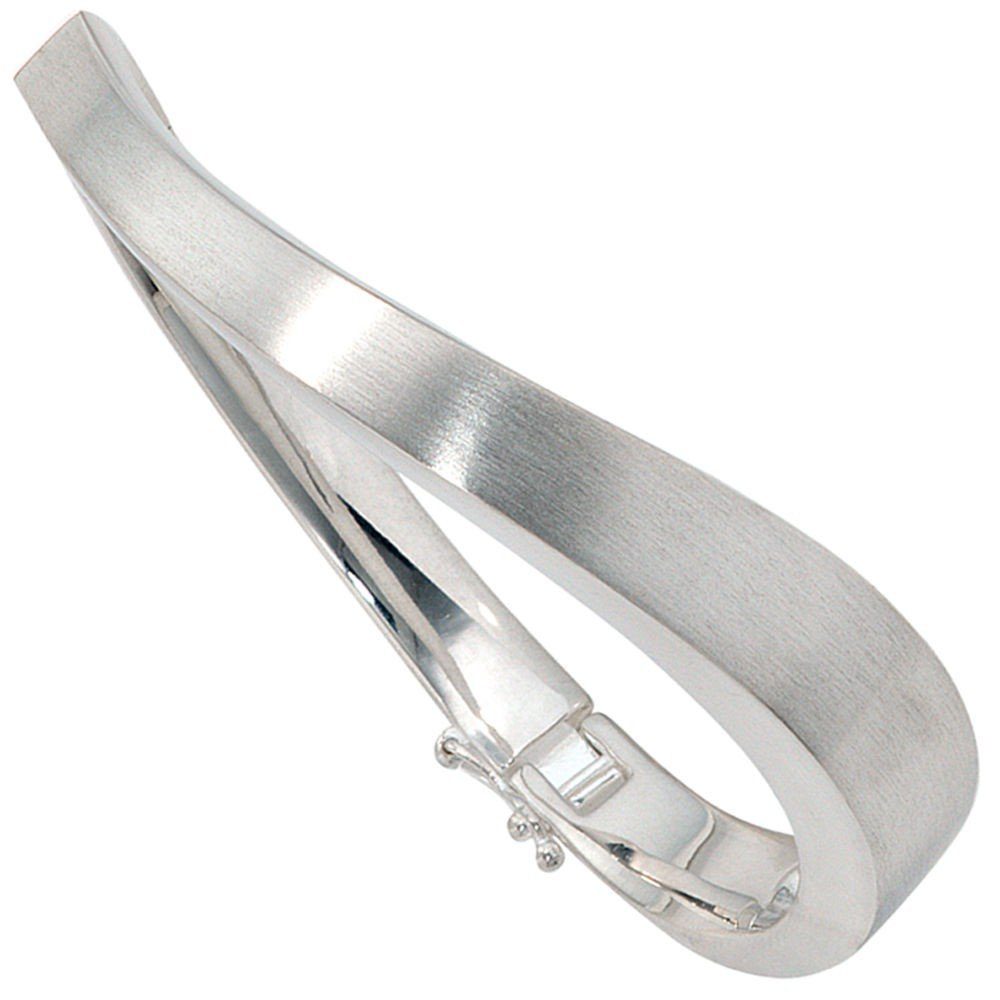 Schmuck Krone Silberarmband Armreif aus 925 Silber, mattiert, Silber 925
