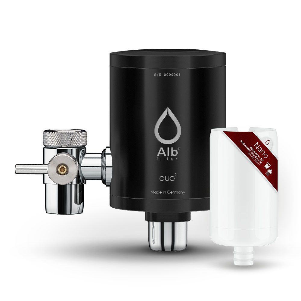 Alb Filter Wasserhahnfilter Duo Nano Wasserhahnfilter, gegen Bakterien, Legionellenschutz, zertifiziert, Made in Germany