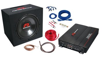 Renegade RBK1100XL Basspaket 1100 Watt Subwoofer 4-Kanal Verstärker 10 mm2 Verstärker