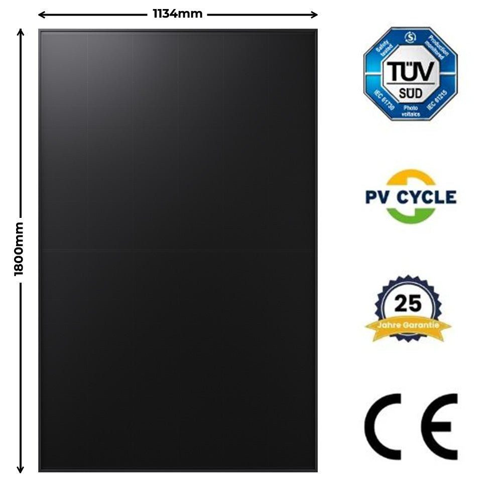 Kleines Kraftwerk Solarmodul, 480 W, Monokristallin, (1-St), 480W