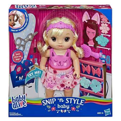 Hasbro Puppen Accessoires-Set Hasbro E5241 - baby alive - Haarzauber Baby, sprechende Puppe mit Zubehör, 30 cm