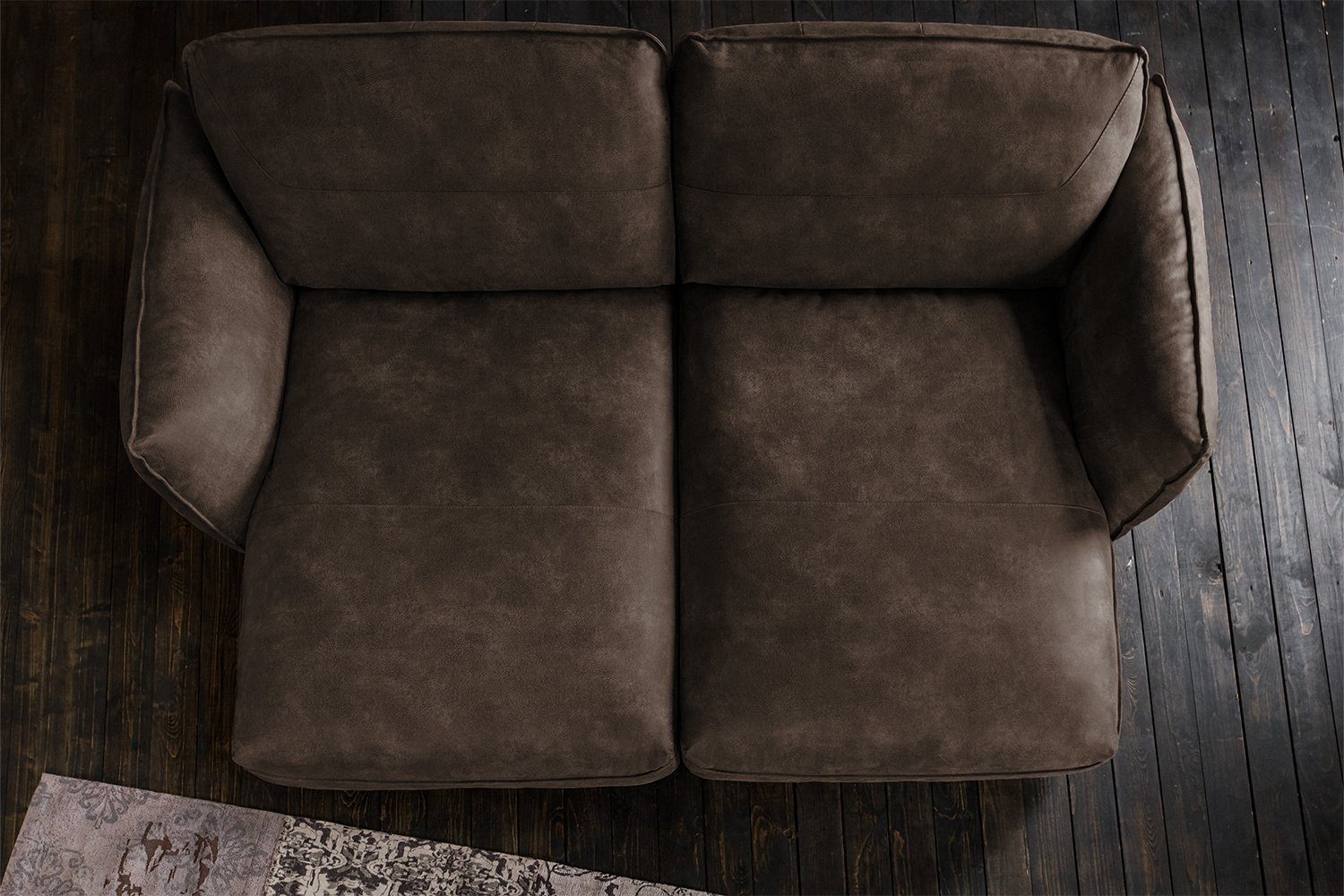 KAWOLA Big-Sofa DAVITO, oder versch. im Longchair Vintagelook, Leder Lederimitat Farben
