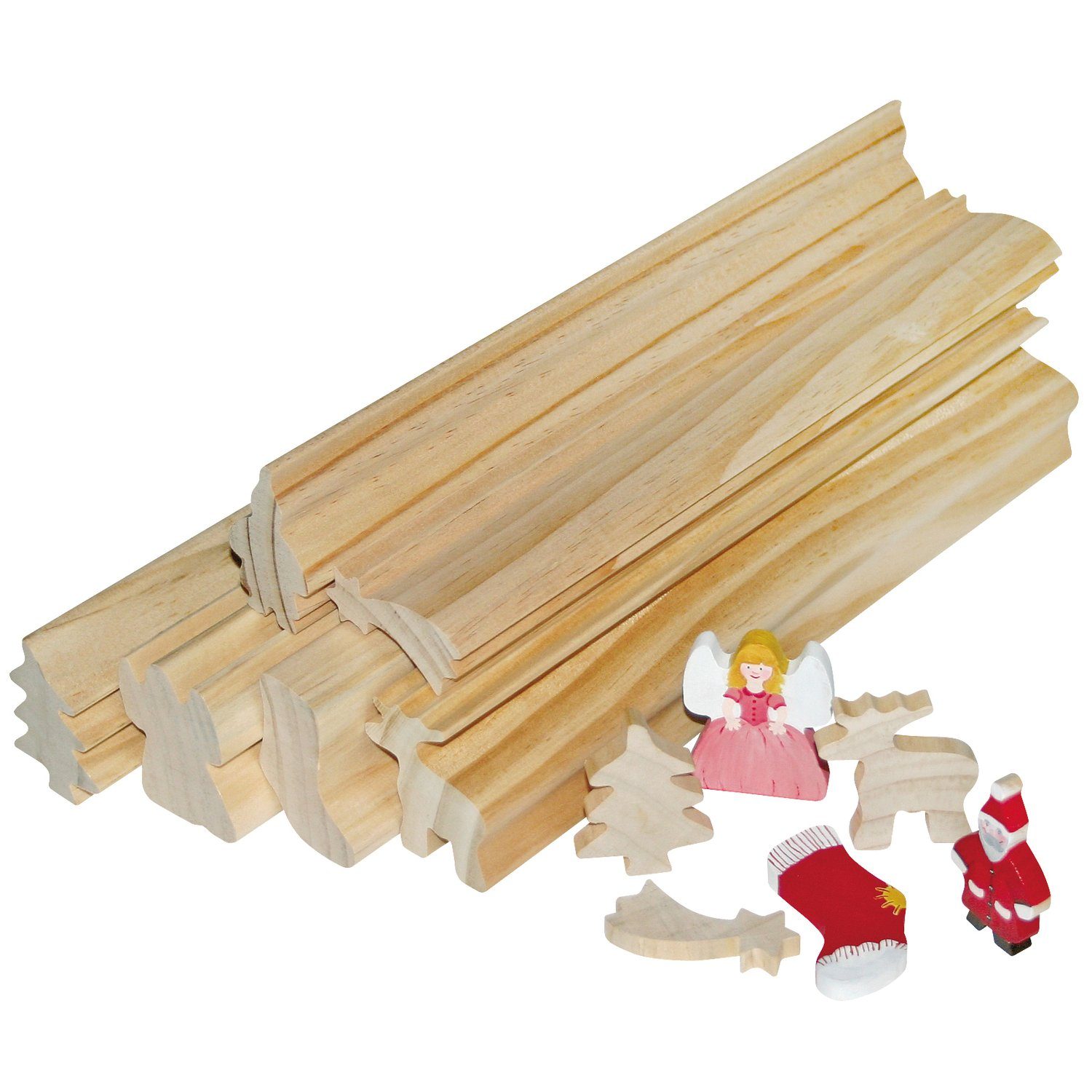 EDUPLAY Experimentierkasten Profilholz Weihnachten, 6 Stangen