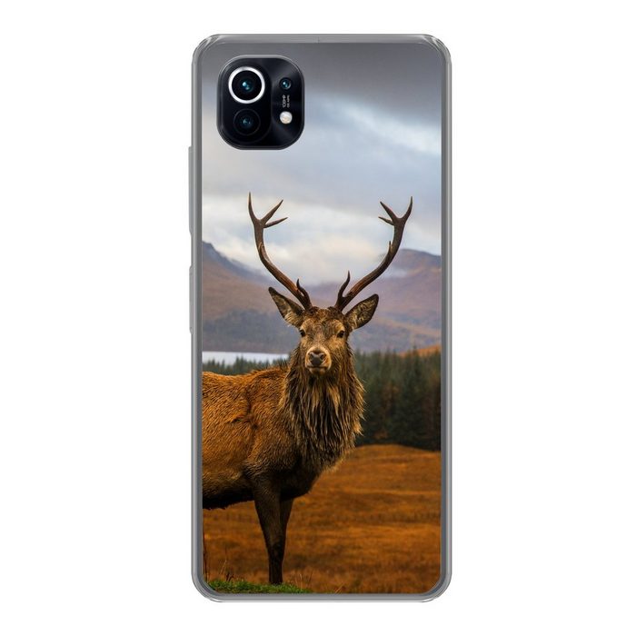 MuchoWow Handyhülle Hirsche - Berge - Wasser - Landschaft - Tiere - Bäume Phone Case Handyhülle Xiaomi Mi 11 Silikon Schutzhülle