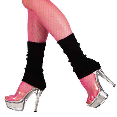 Boland Kostüm Retro-Beinstulpen schwarz, Für warme Knöchel und einen heißen Look: 80er Retro Stulpen