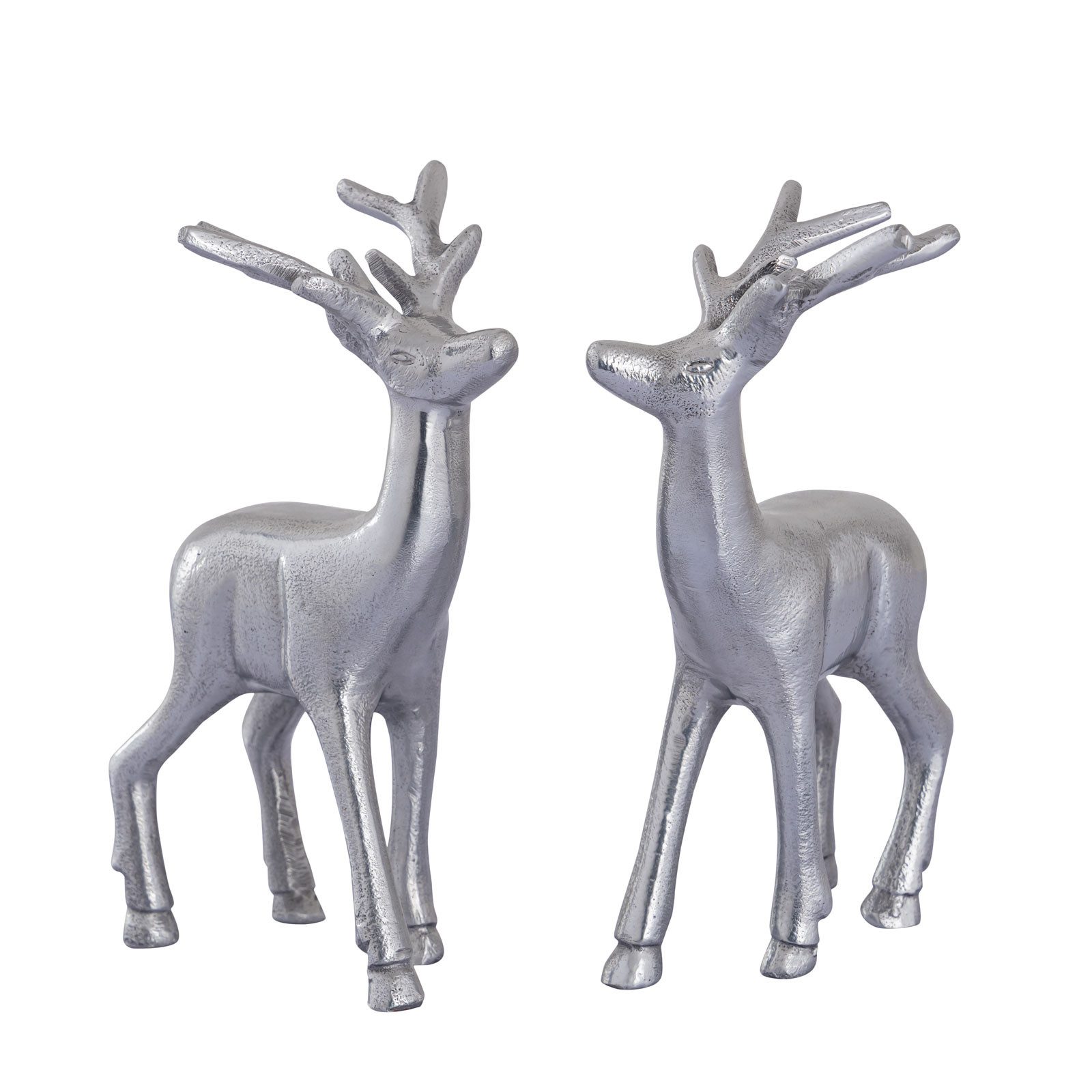 Amagohome Dekofigur Deko Figur Hirsch 2er Set Tischdekoration Tierfigur Metall Weihnachtsd