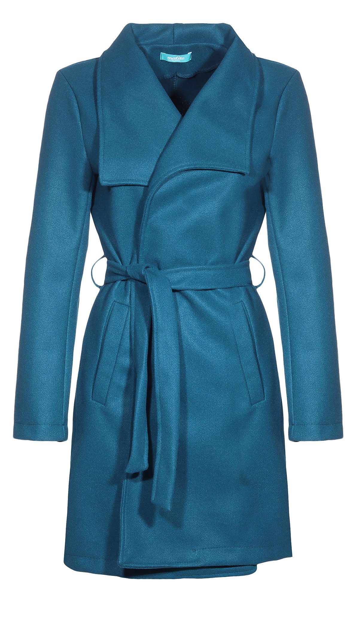 malito more than fashion Langmantel malito Damen Trenchcoat, schicker Wintermantel, klassische Jacke, langer Trenchcoat Longjacke Übergangszeit