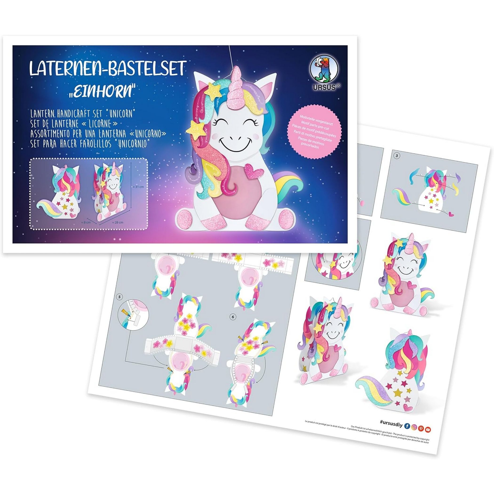 Ursus - Ludwig Bähr Umzugslaterne URSUS Laternen Bastelset EINHORN günstig online kaufen