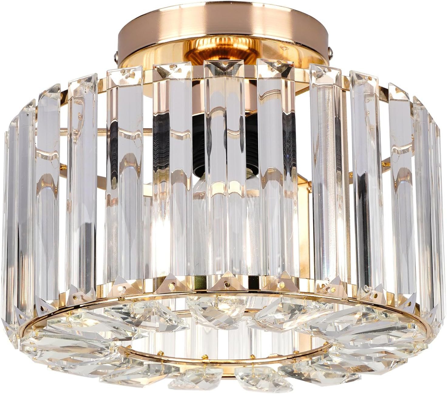 BlingBin Hängeleuchten Crystal Deckenleuchte Gold - günstig online kaufen