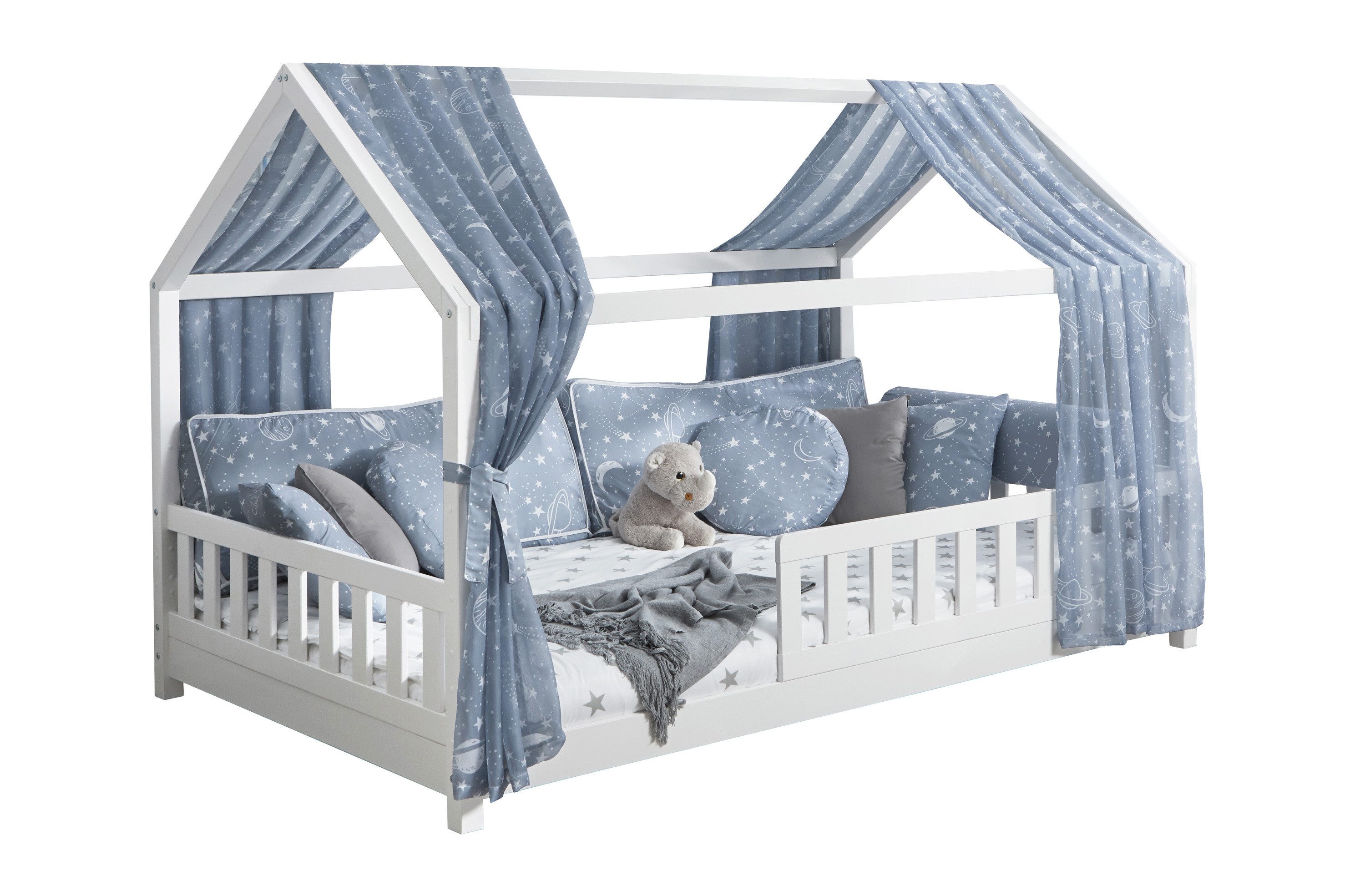Ticaa Betthimmel Tüll-Set für Hausbett