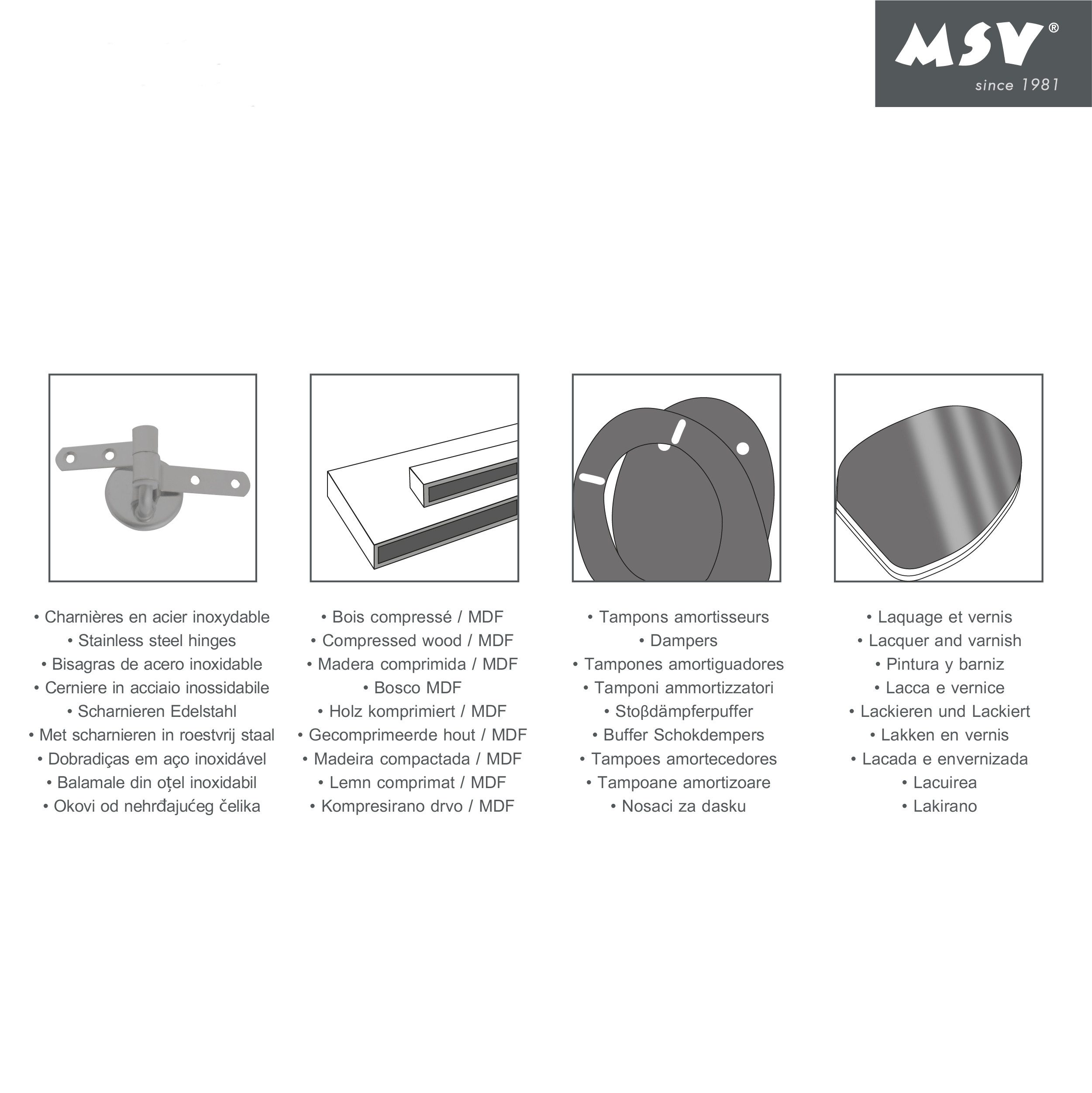 MSV WC-Sitz MSV WC Sitz Toilettendeckel MDF Holzkern "Lanyu" Scharniere