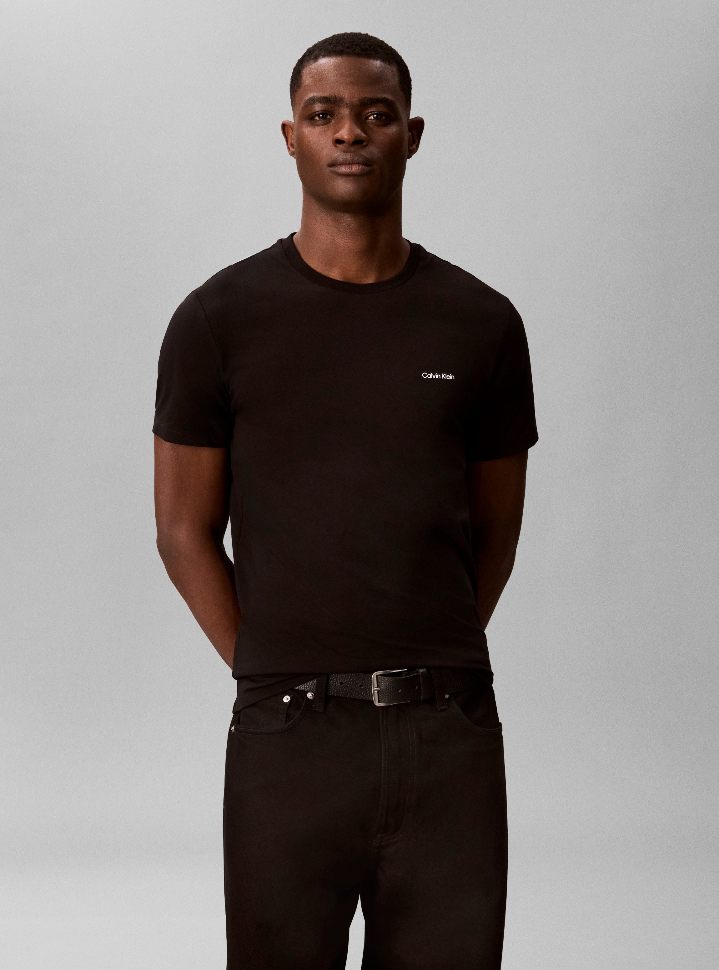 Calvin Klein T-Shirt SLIM STRETCH COTTON Slim fit mit Rundhalsausschnitt